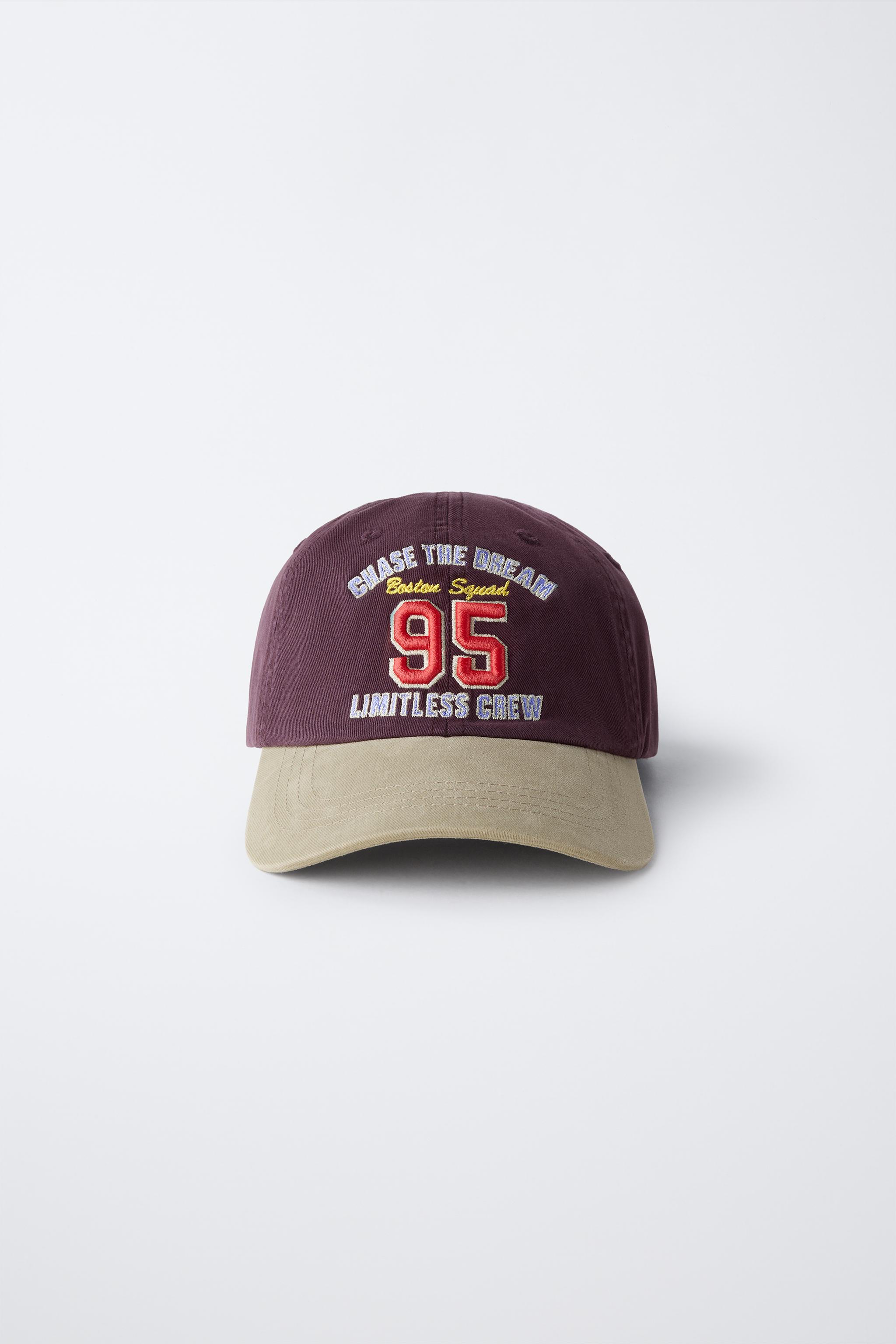 3-14 YEARS/WASHED EFFECT EMBROIDERED TEXT CAP