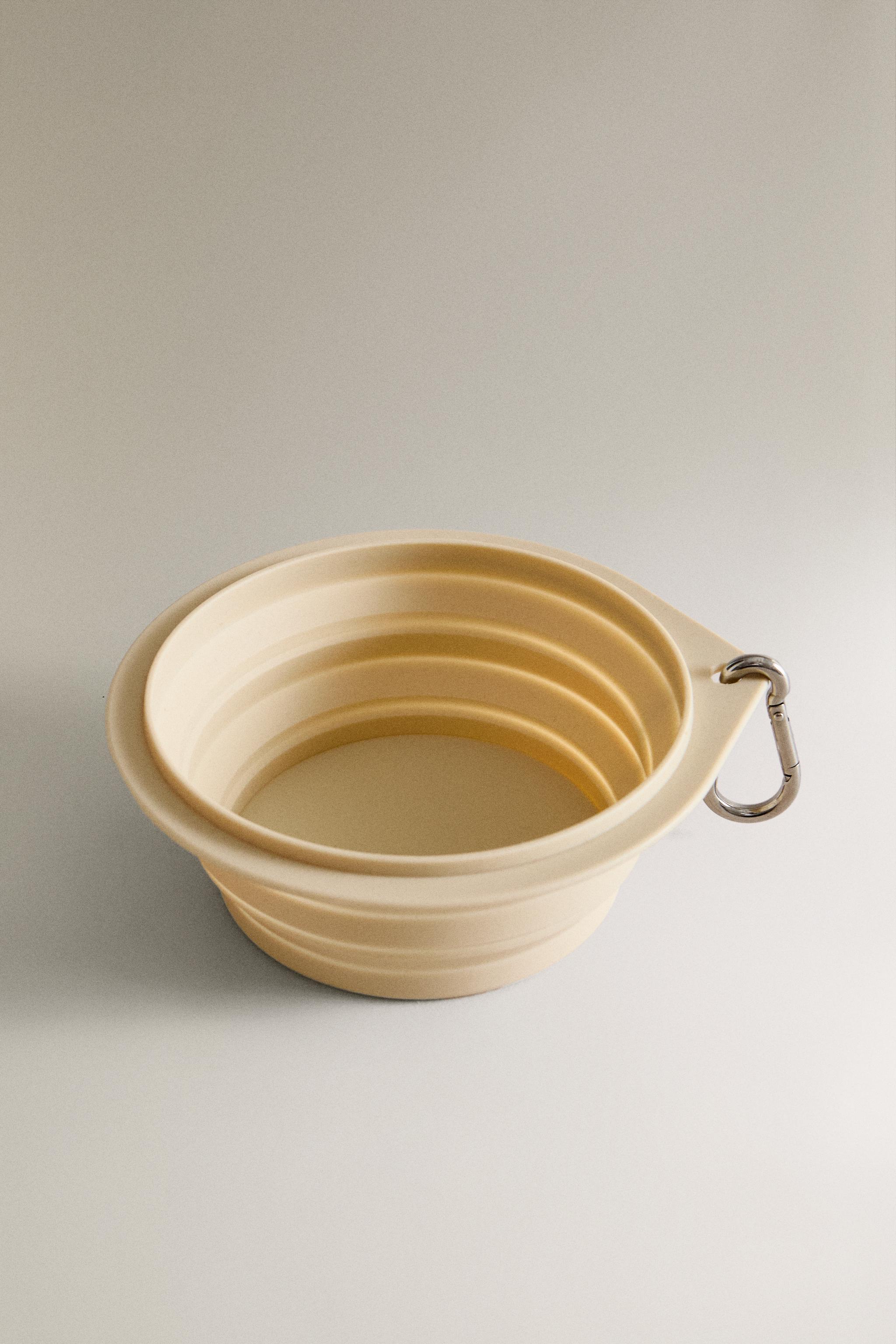 FOLDABLE SILICONE PET FOOD BOWL