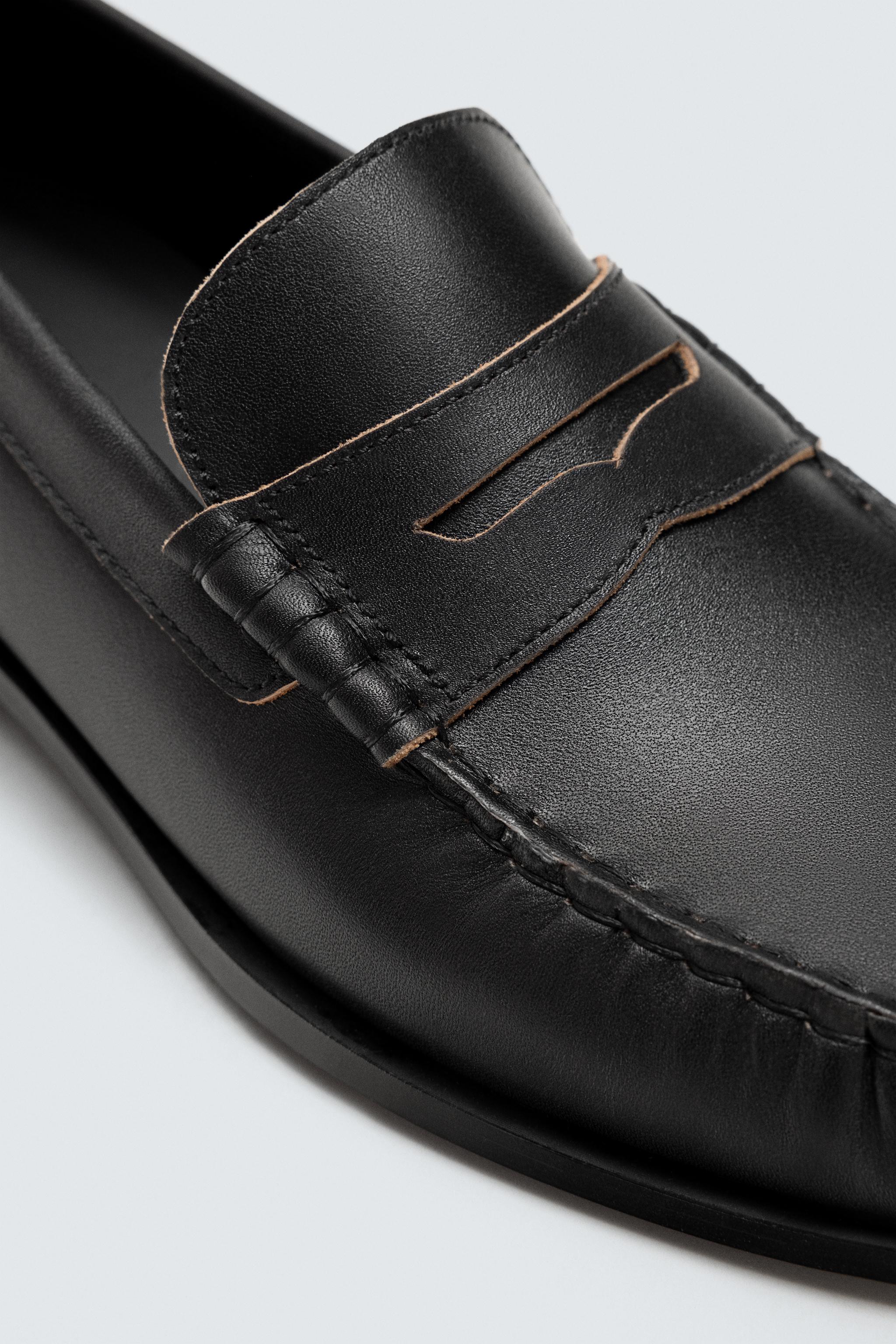 LEATHER PENNY LOAFERS