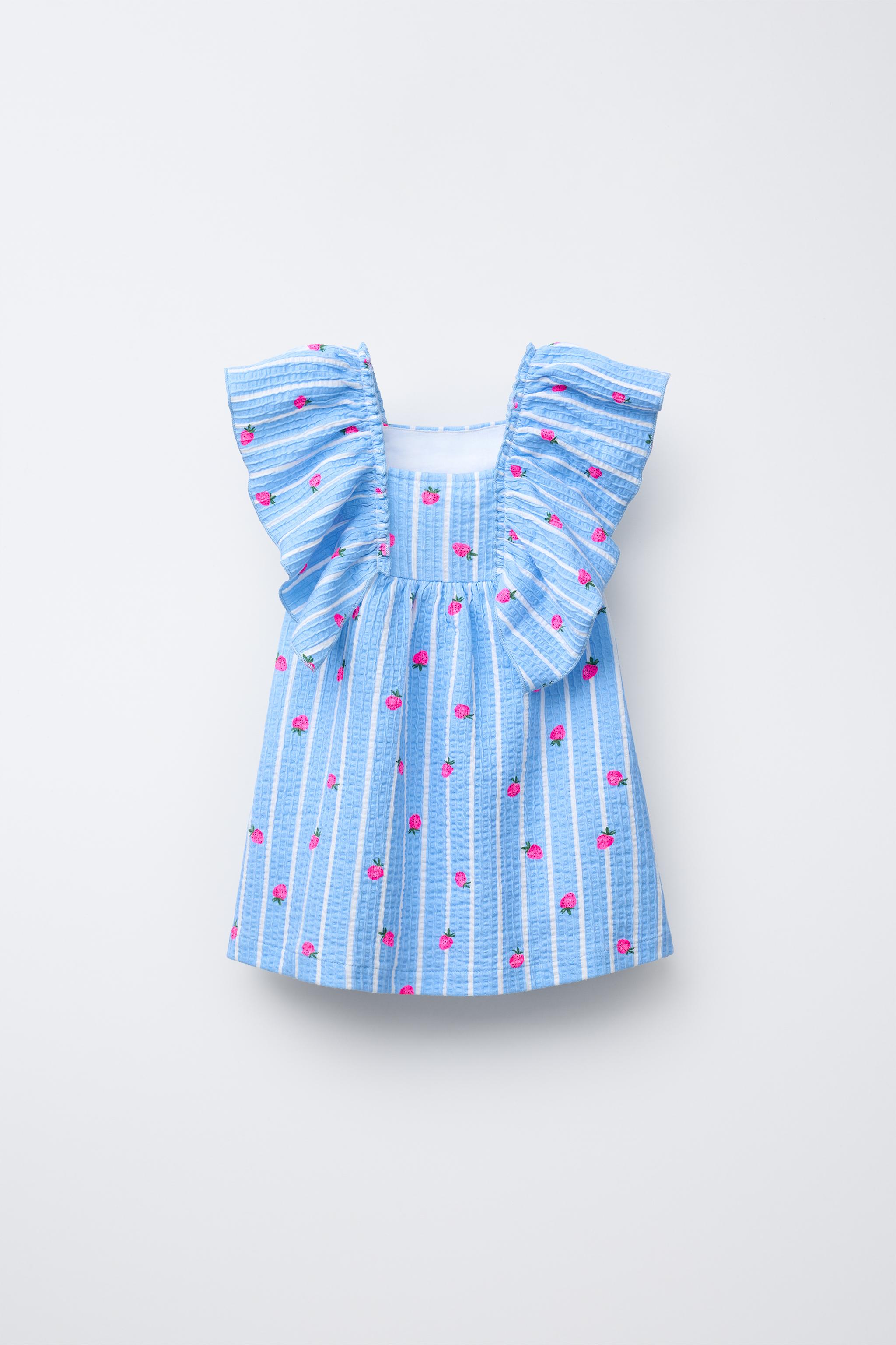 PRINTED RUFFLE DRESS