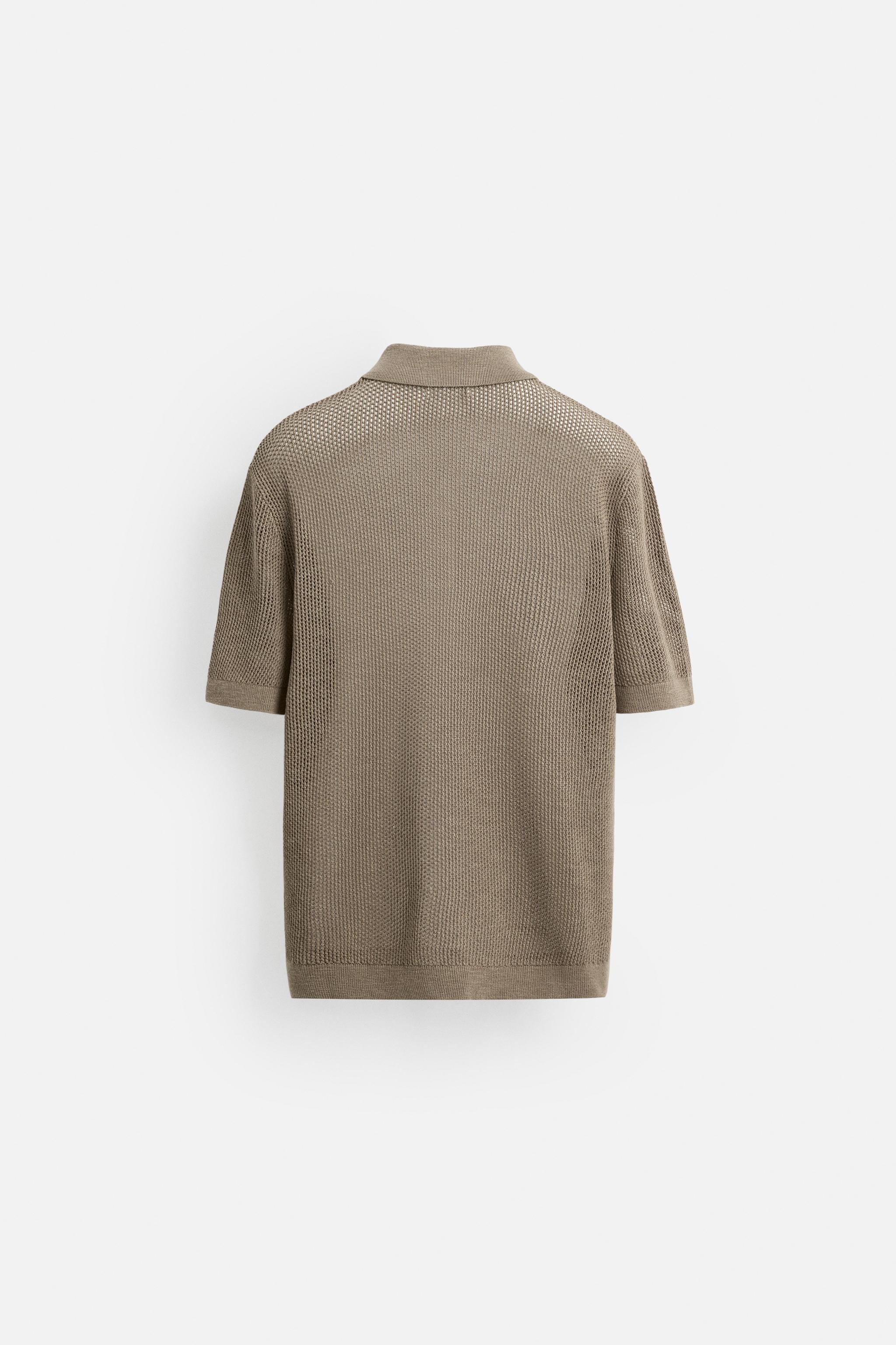 TEXTURED KNIT POLO SHIRT