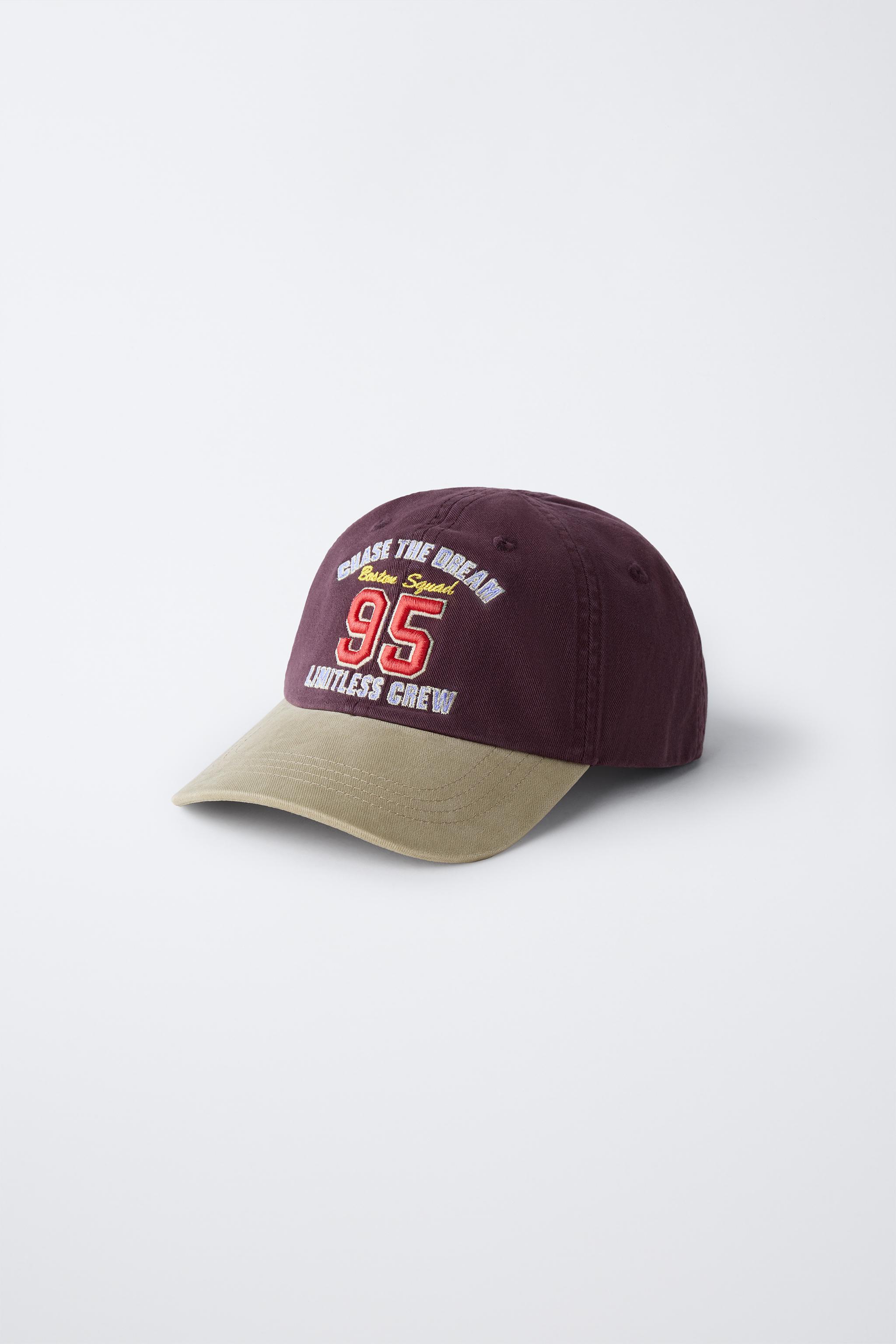 3-14 YEARS/WASHED EFFECT EMBROIDERED TEXT CAP