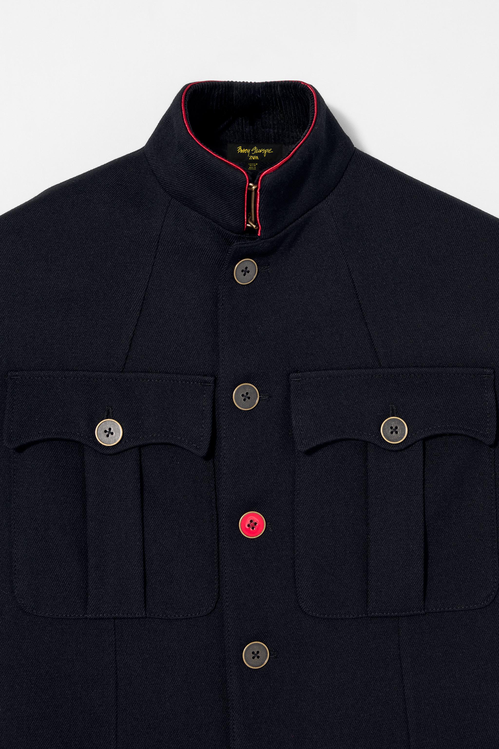 CONTRAST WOOL BLAZER BOBBY GILLESPIE X ZARA