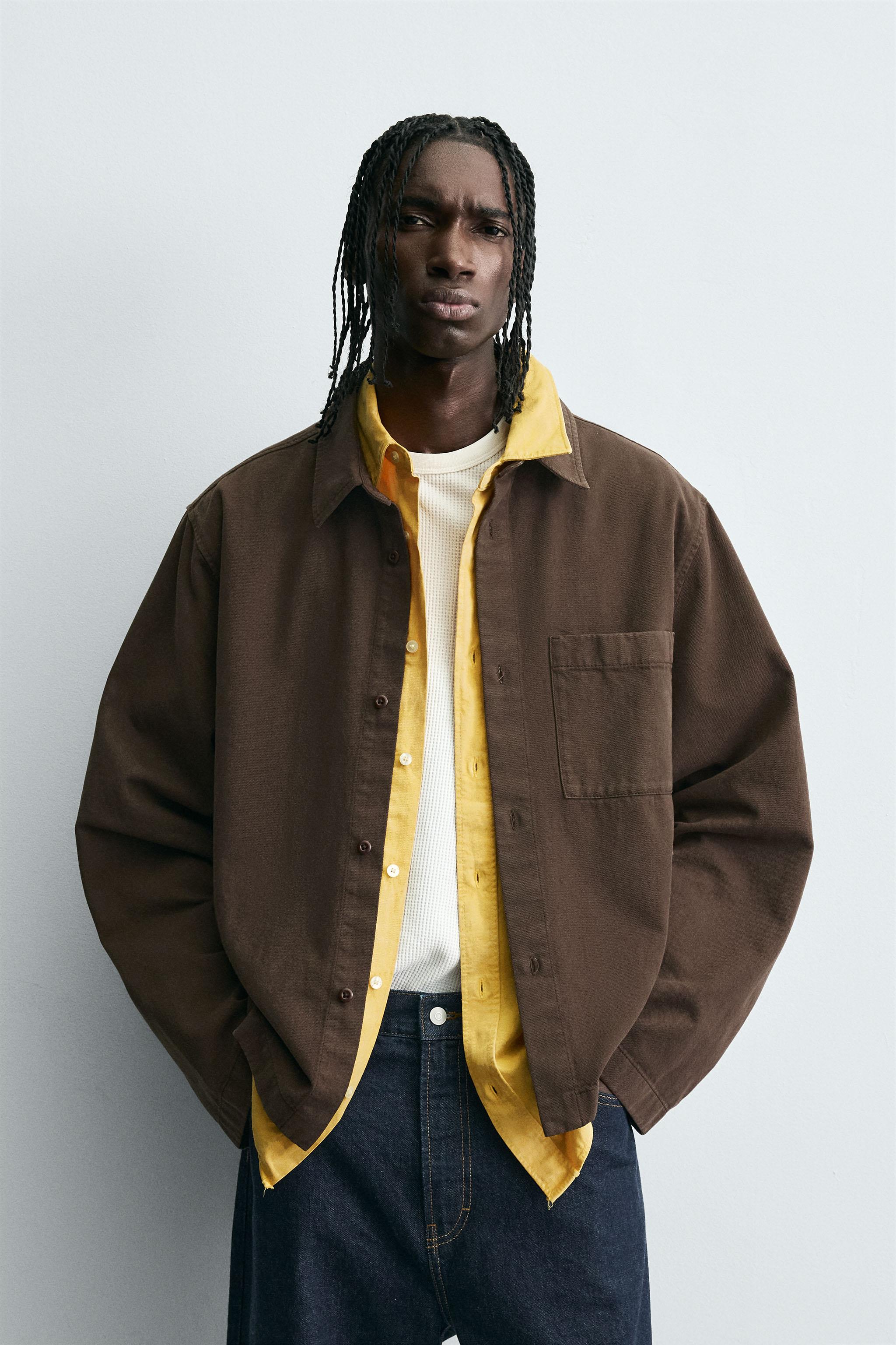 EMBROIDERED TEXTURED OVERSHIRT