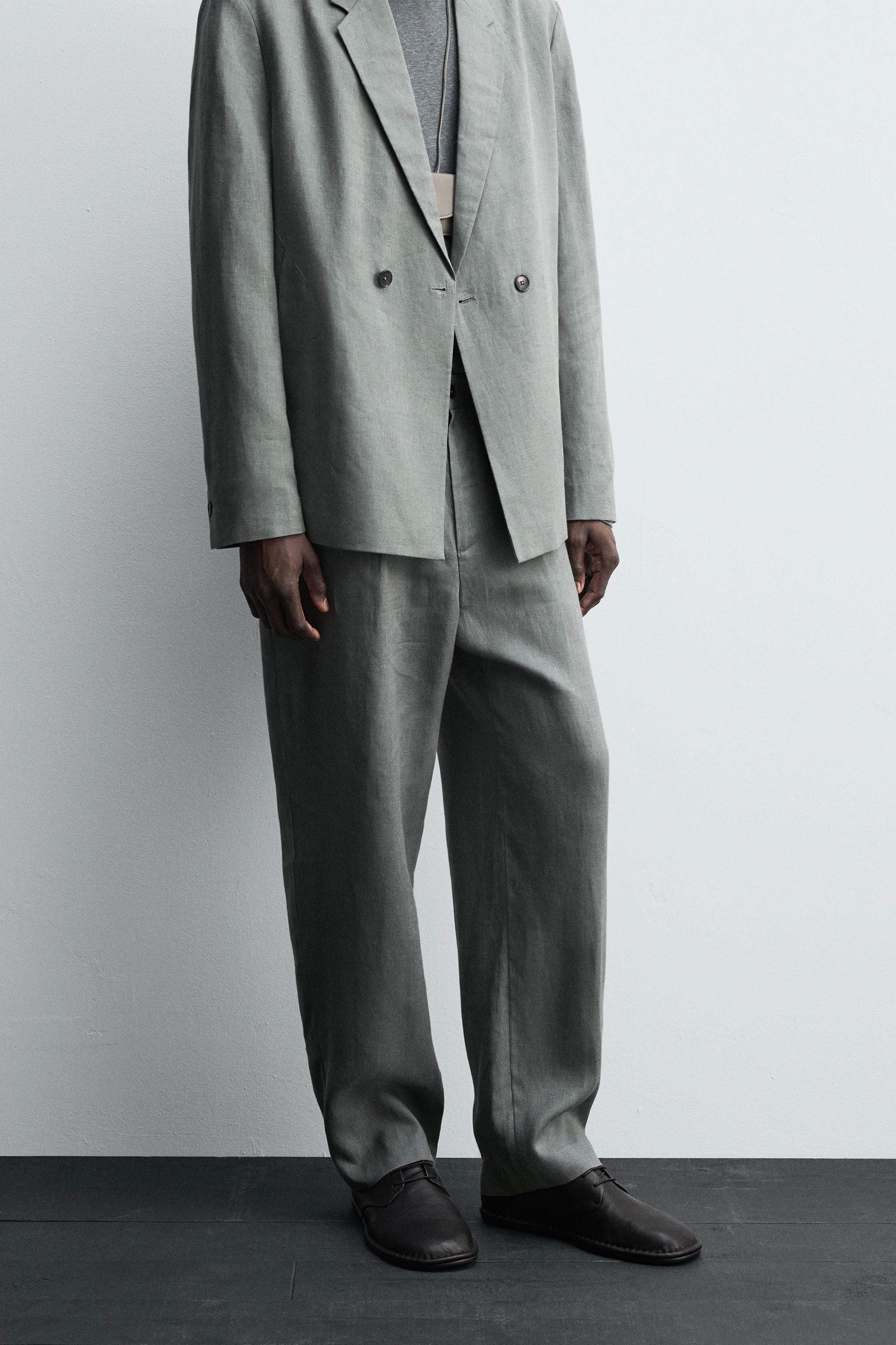 100% LINEN SUIT PANTS