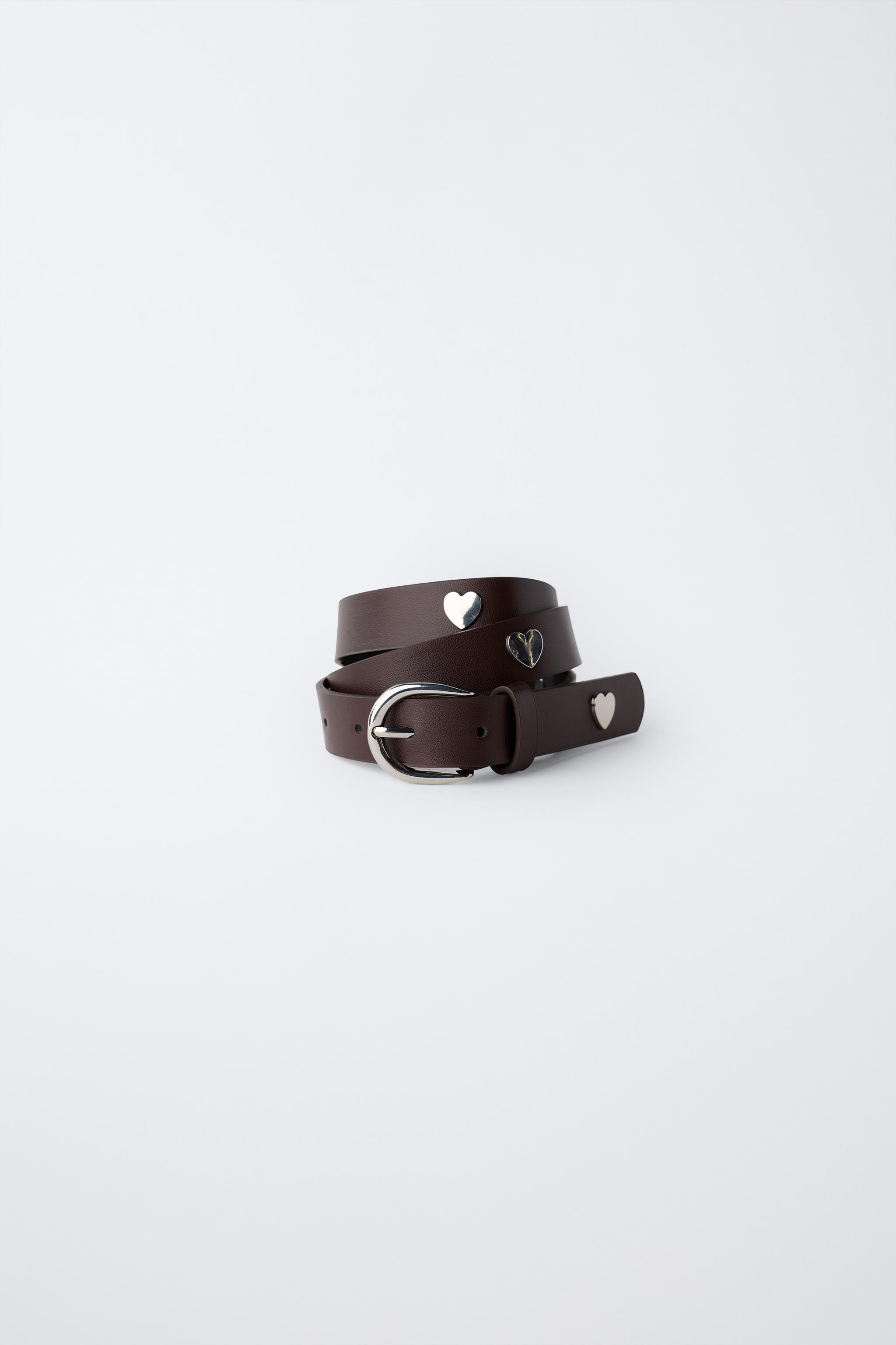 HEART STUD FAUX LEATHER BELT
