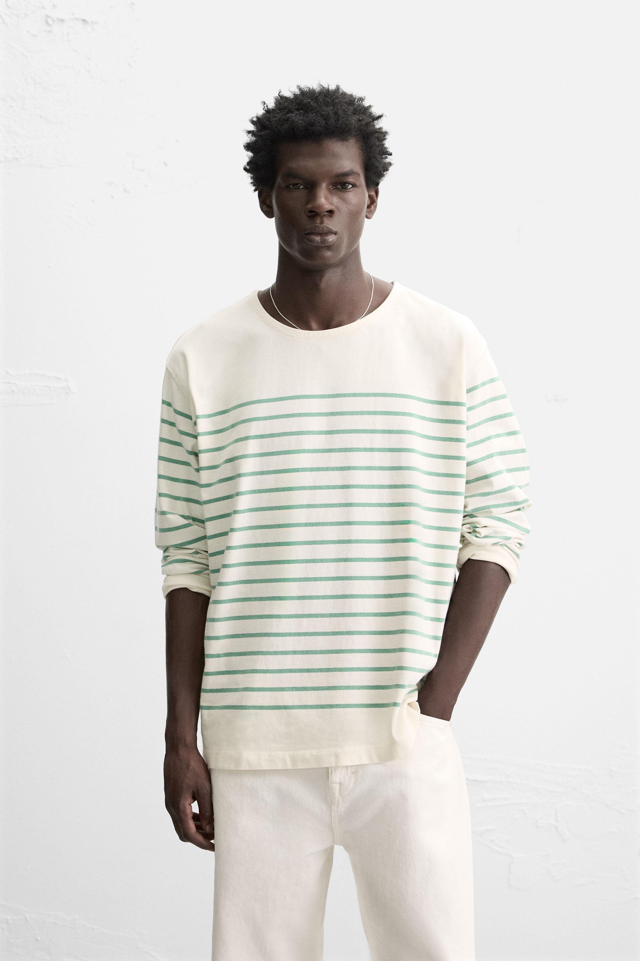 STRIPED JACQUARD T-SHIRT