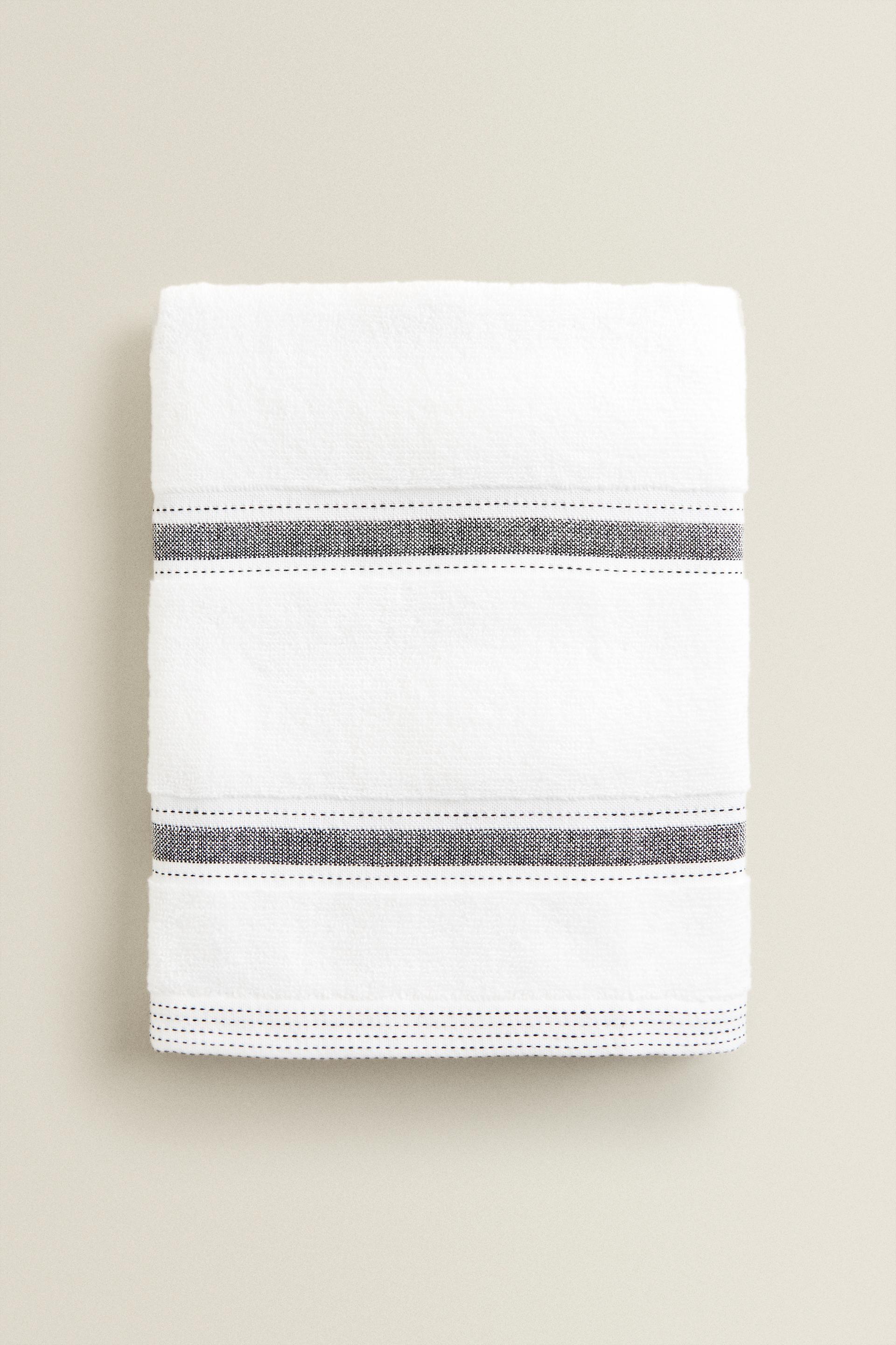 STRIPED COTTON TERRYCLOTH KITCHEN TOWEL