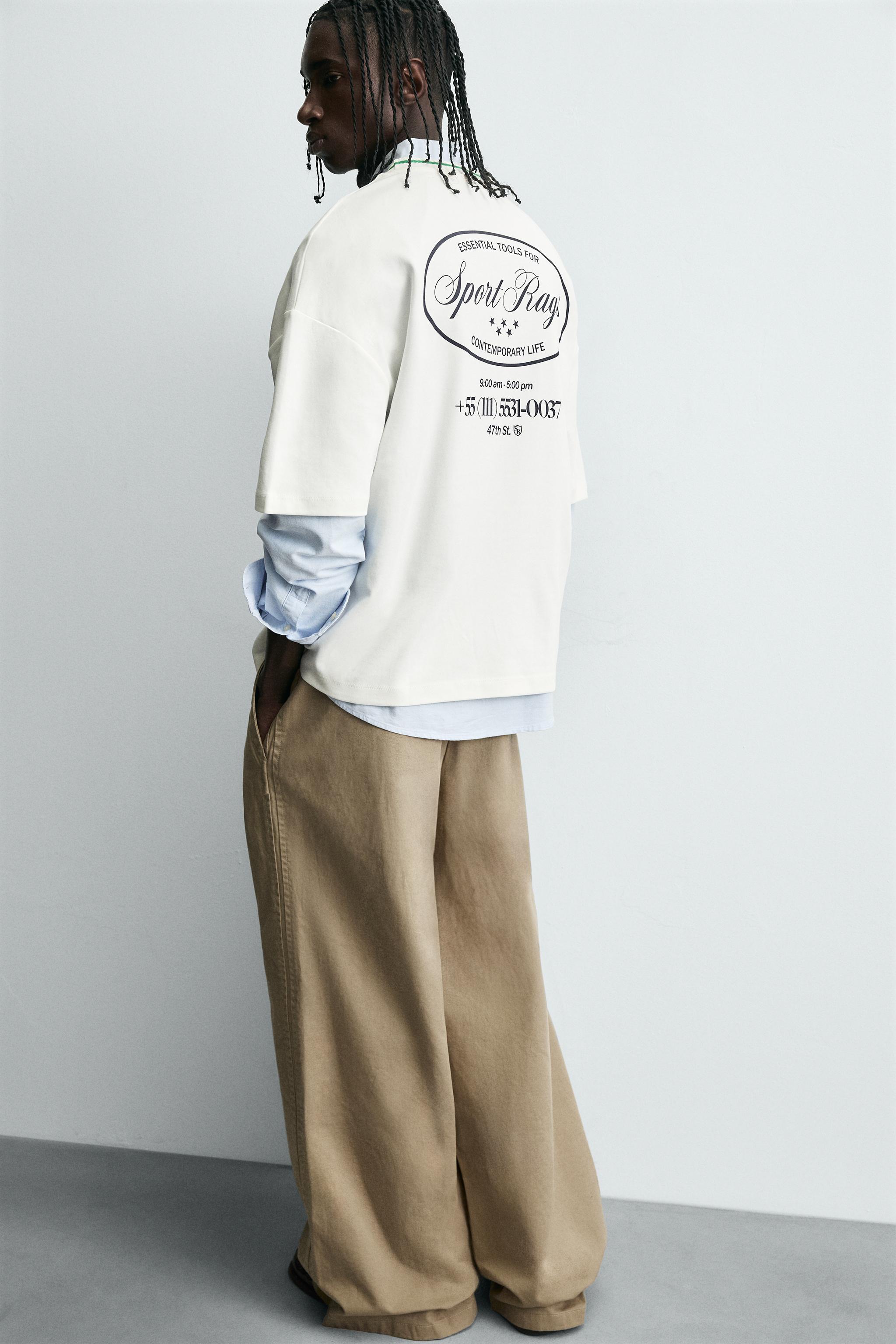 CONTRAST PRINT T-SHIRT