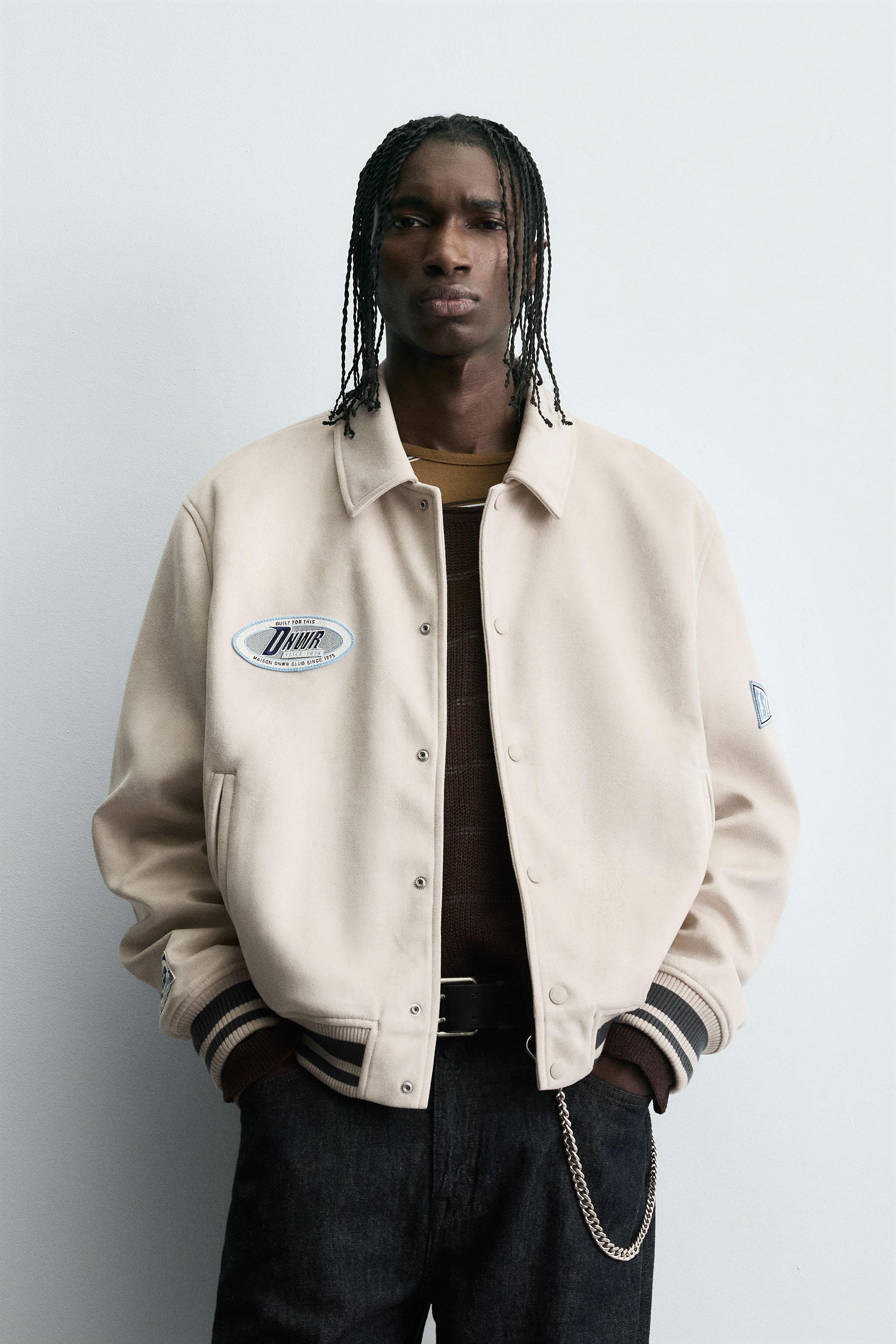 FAUX SUEDE PATCH EMBROIDERED JACKET