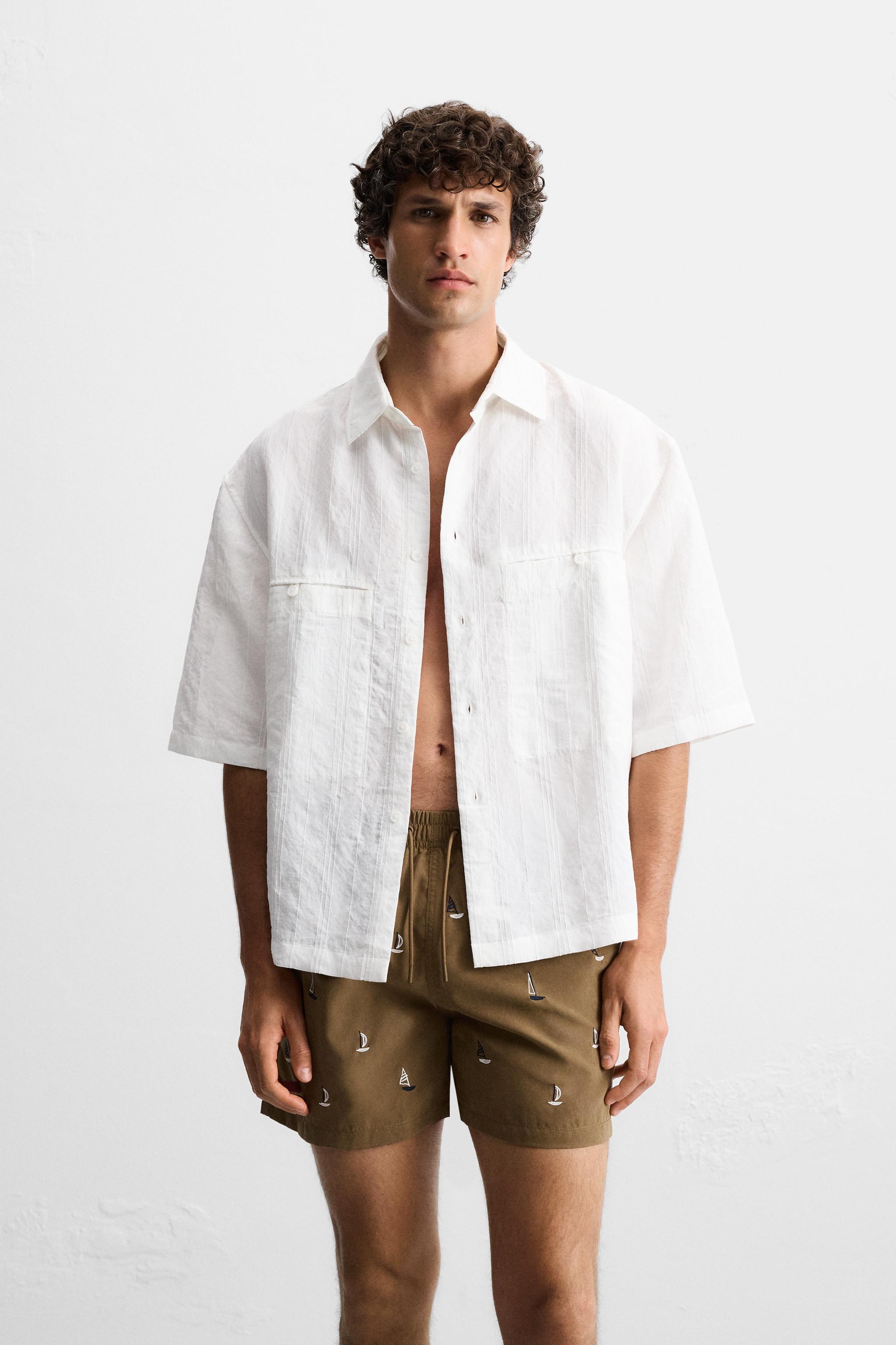 EMBROIDERED MID-LENGTH SWIMSUIT