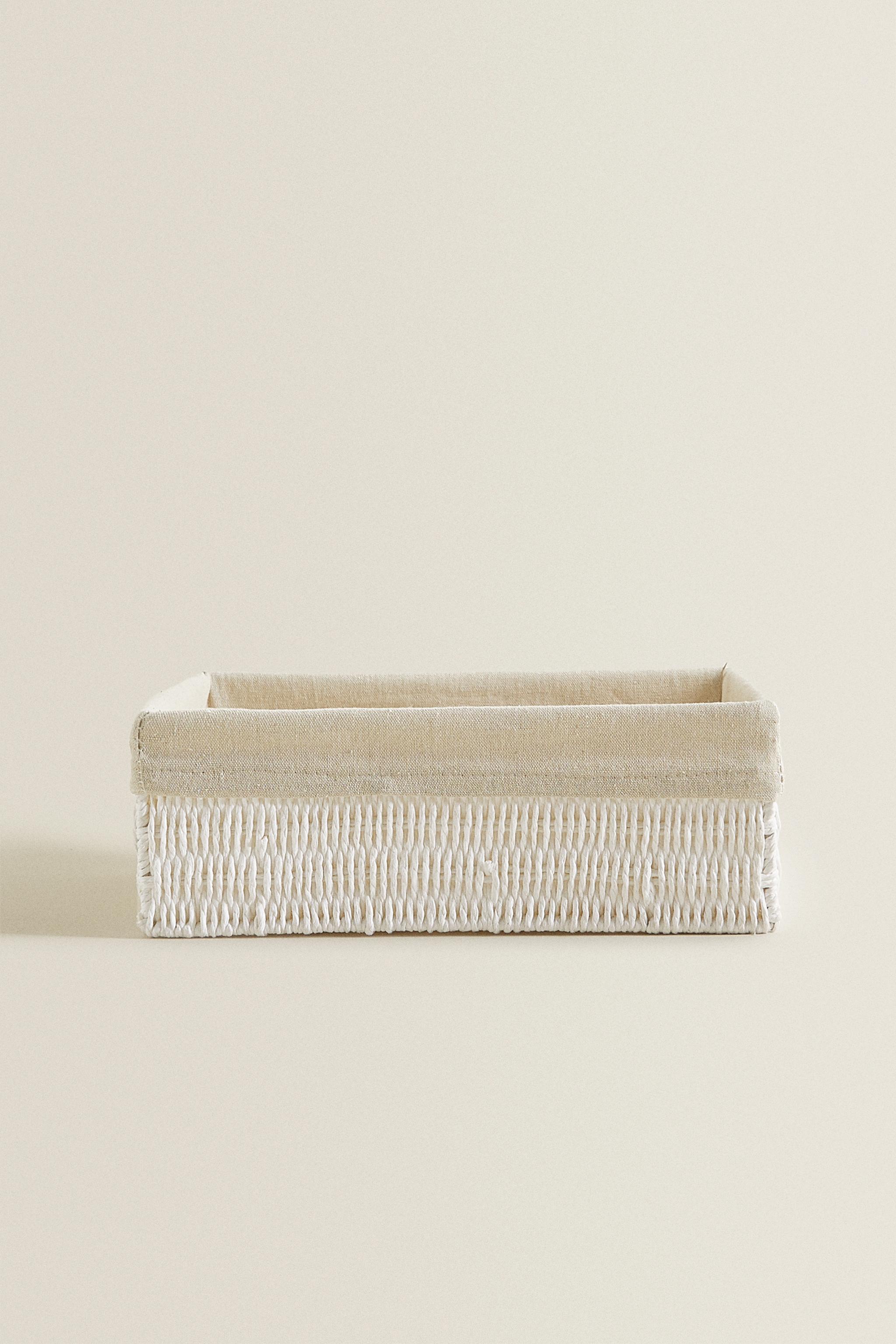 RECTANGULAR FABRIC INTERIOR BASKET