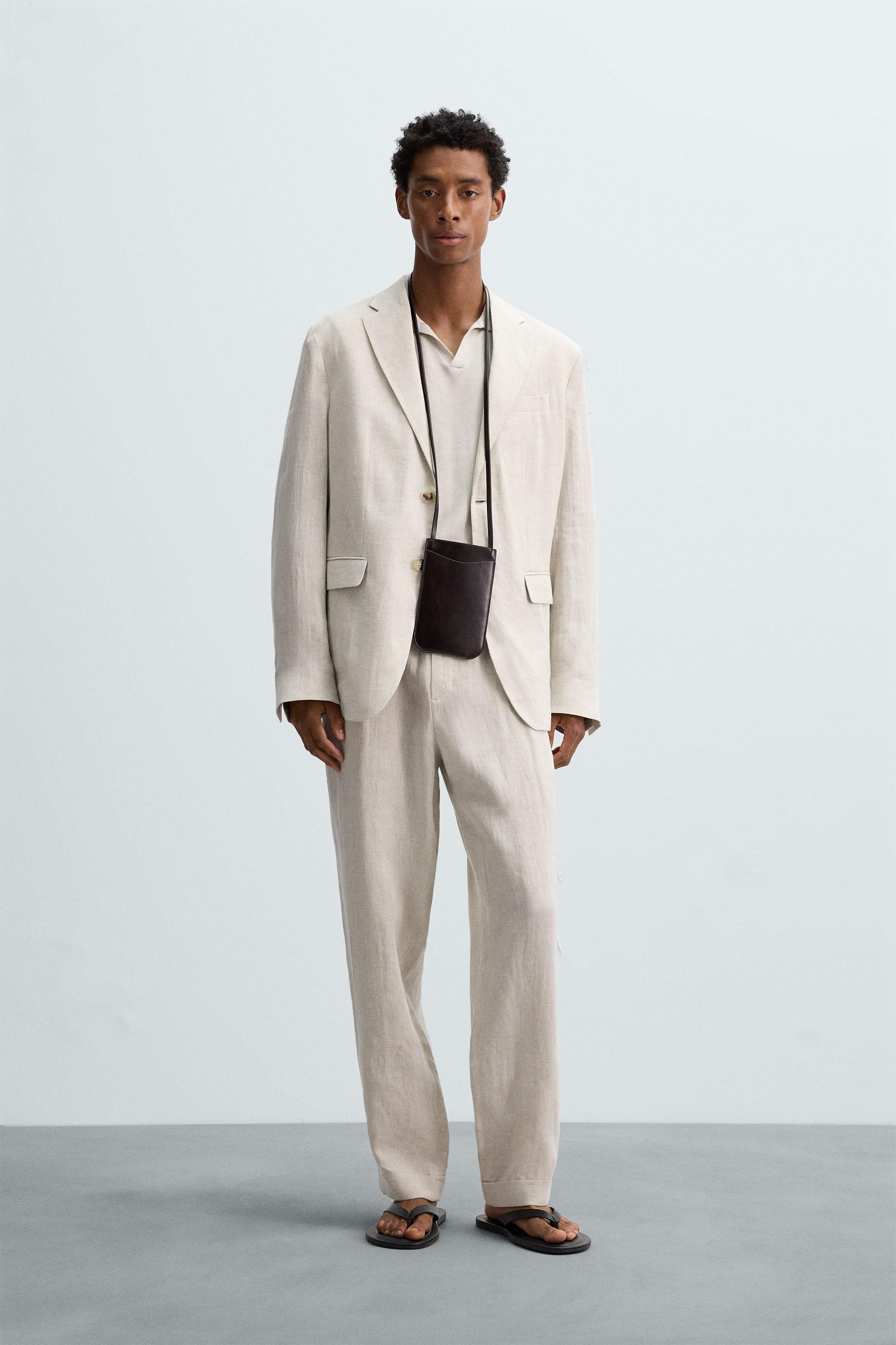 100% LINEN SUIT BLAZER