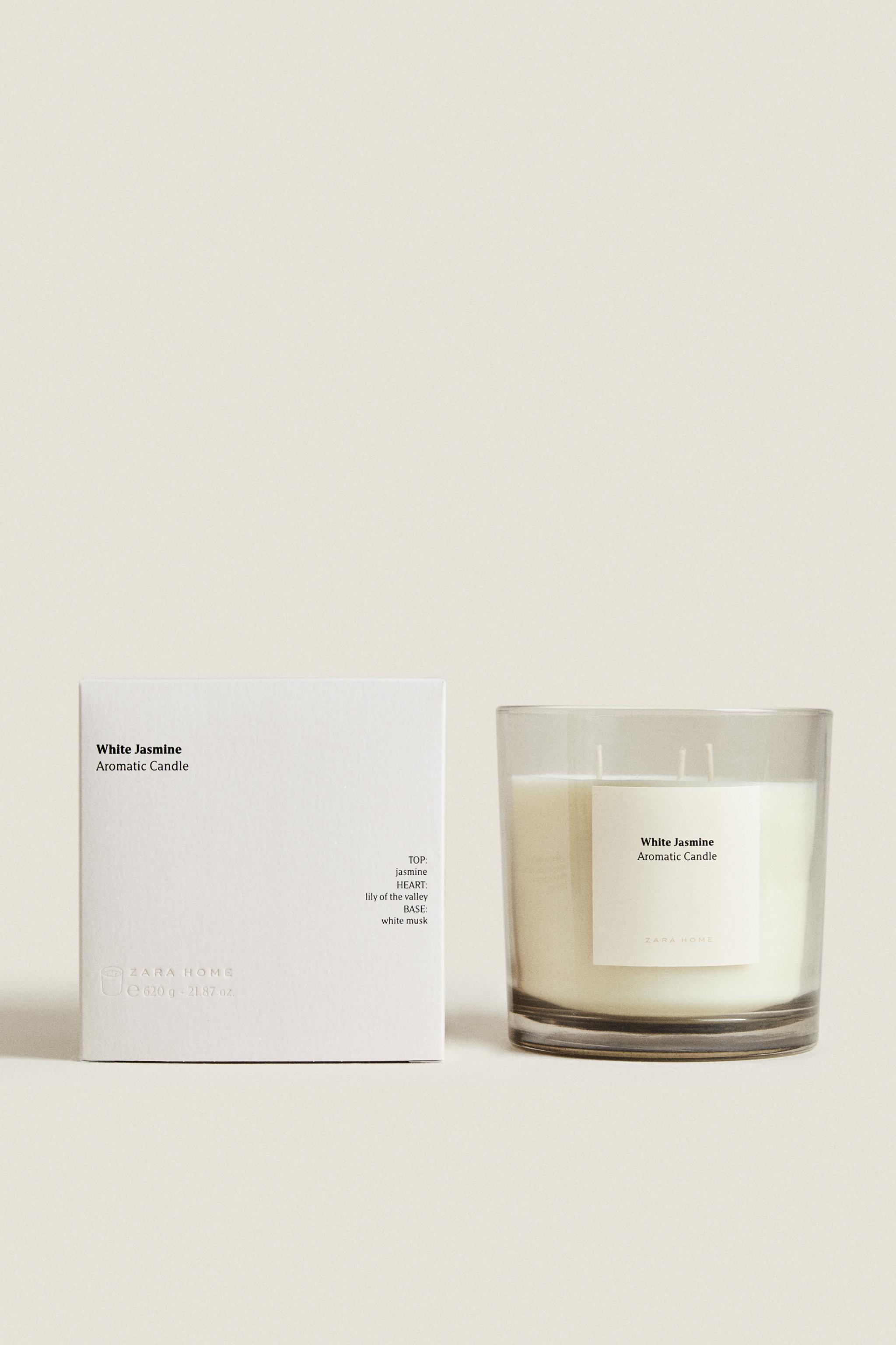 (620 G) WHITE JASMINE SCENTED CANDLE