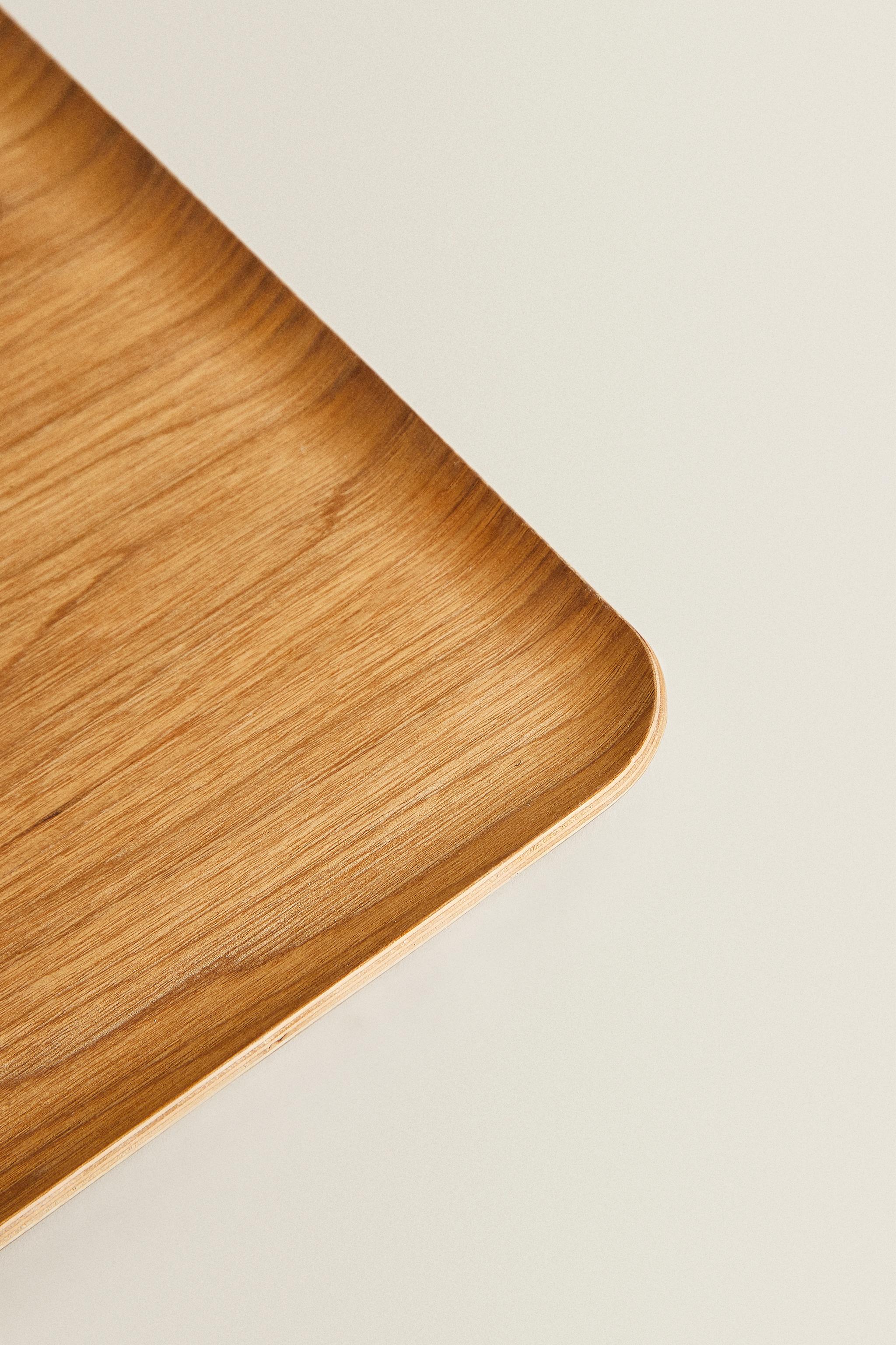 RECTANGULAR NON-SLIP WOODEN TRAY