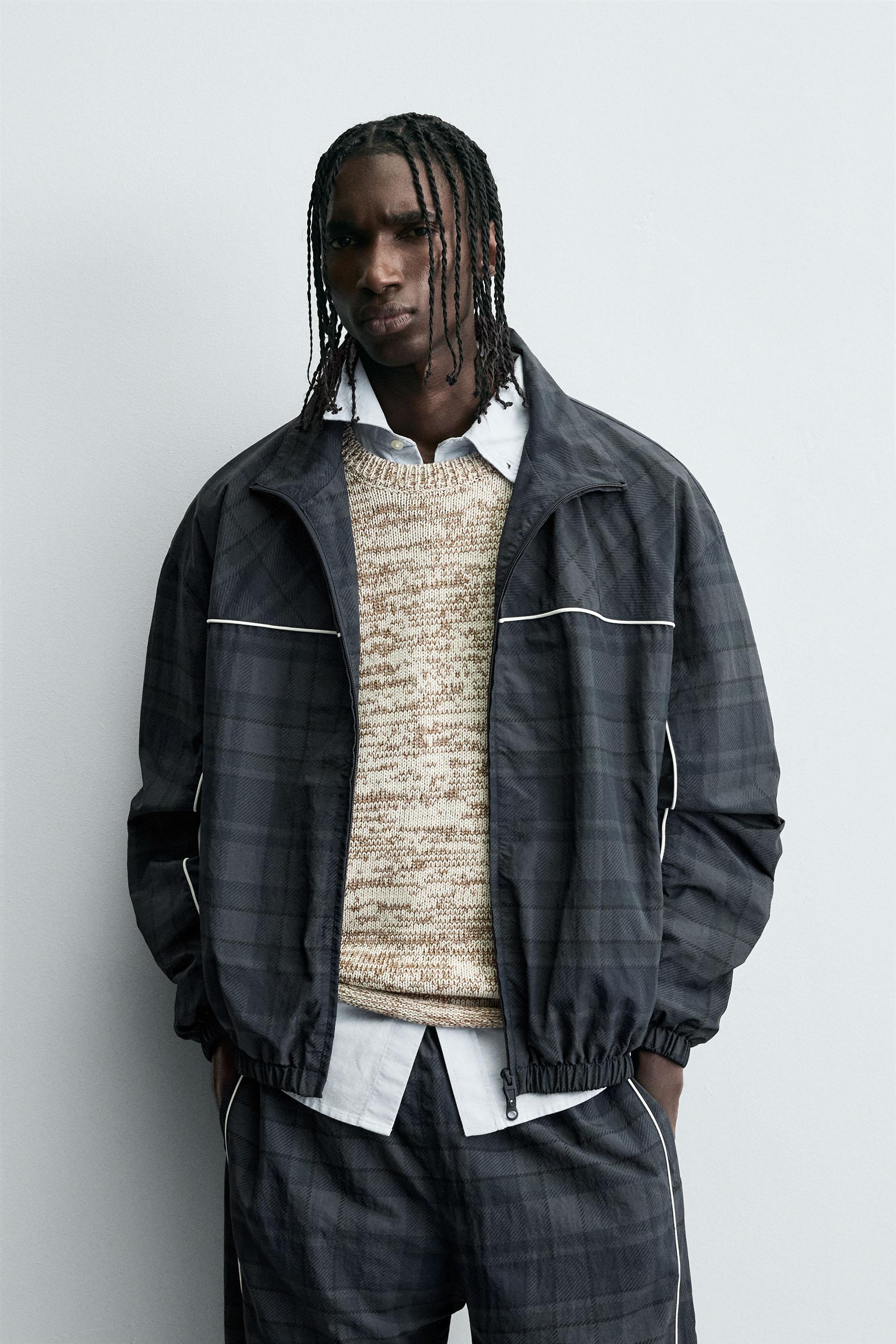 CONTRAST CHECK TECHNICAL JACKET