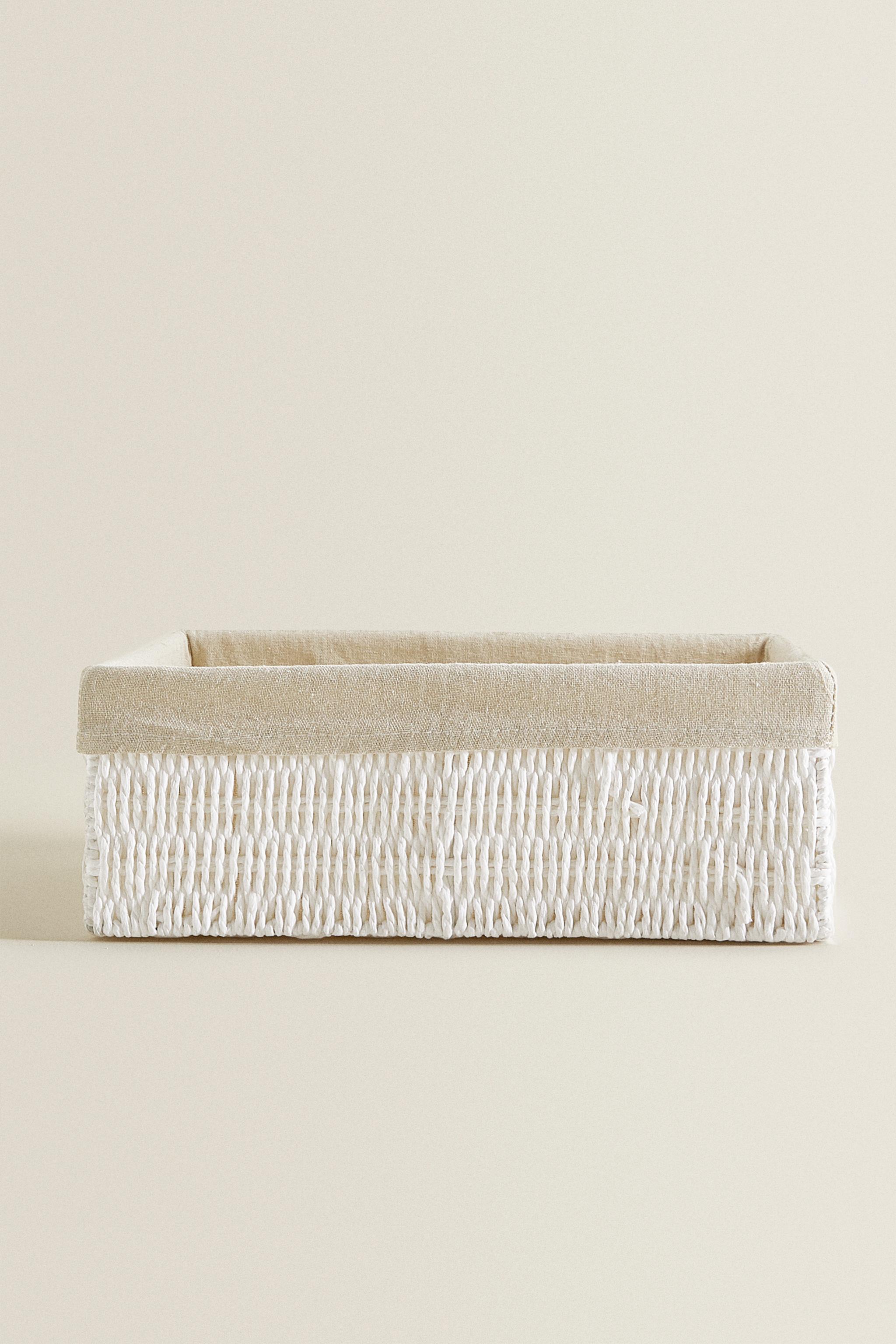 RECTANGULAR FABRIC INTERIOR BASKET
