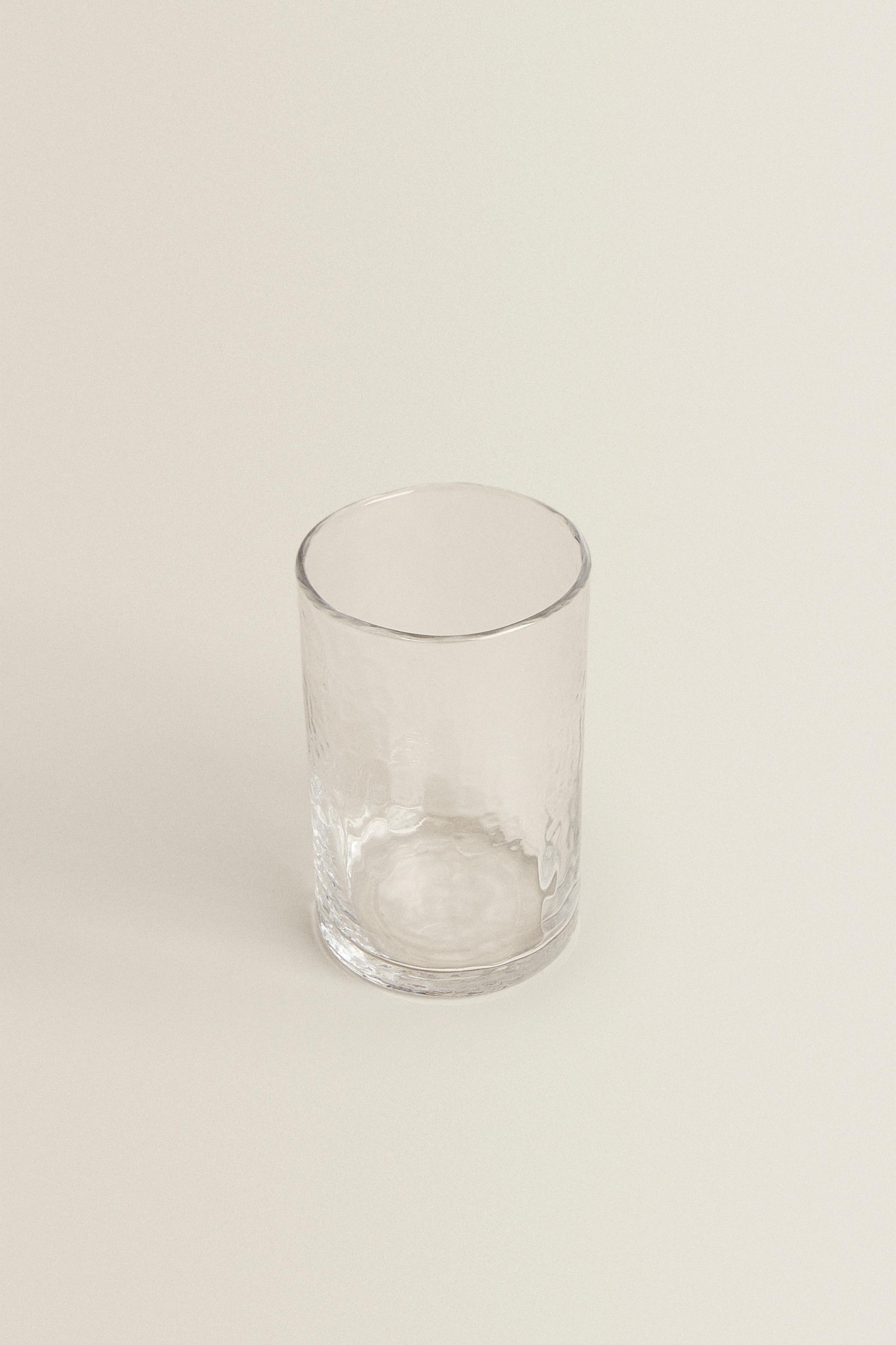 HAMMERED GLASS SOFT DRINK TUMBLER