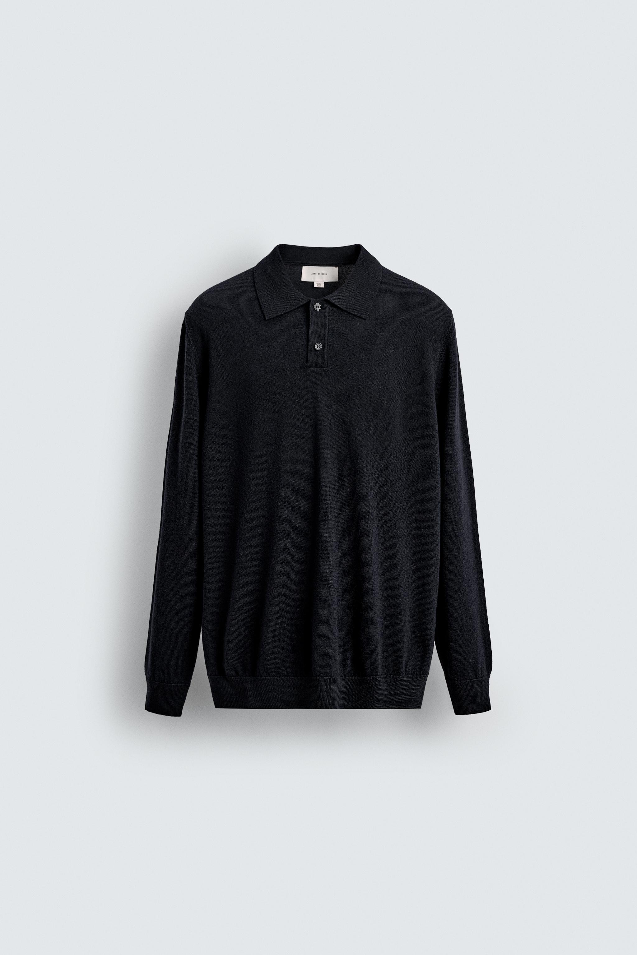 100% WOOL KNIT POLO SHIRT