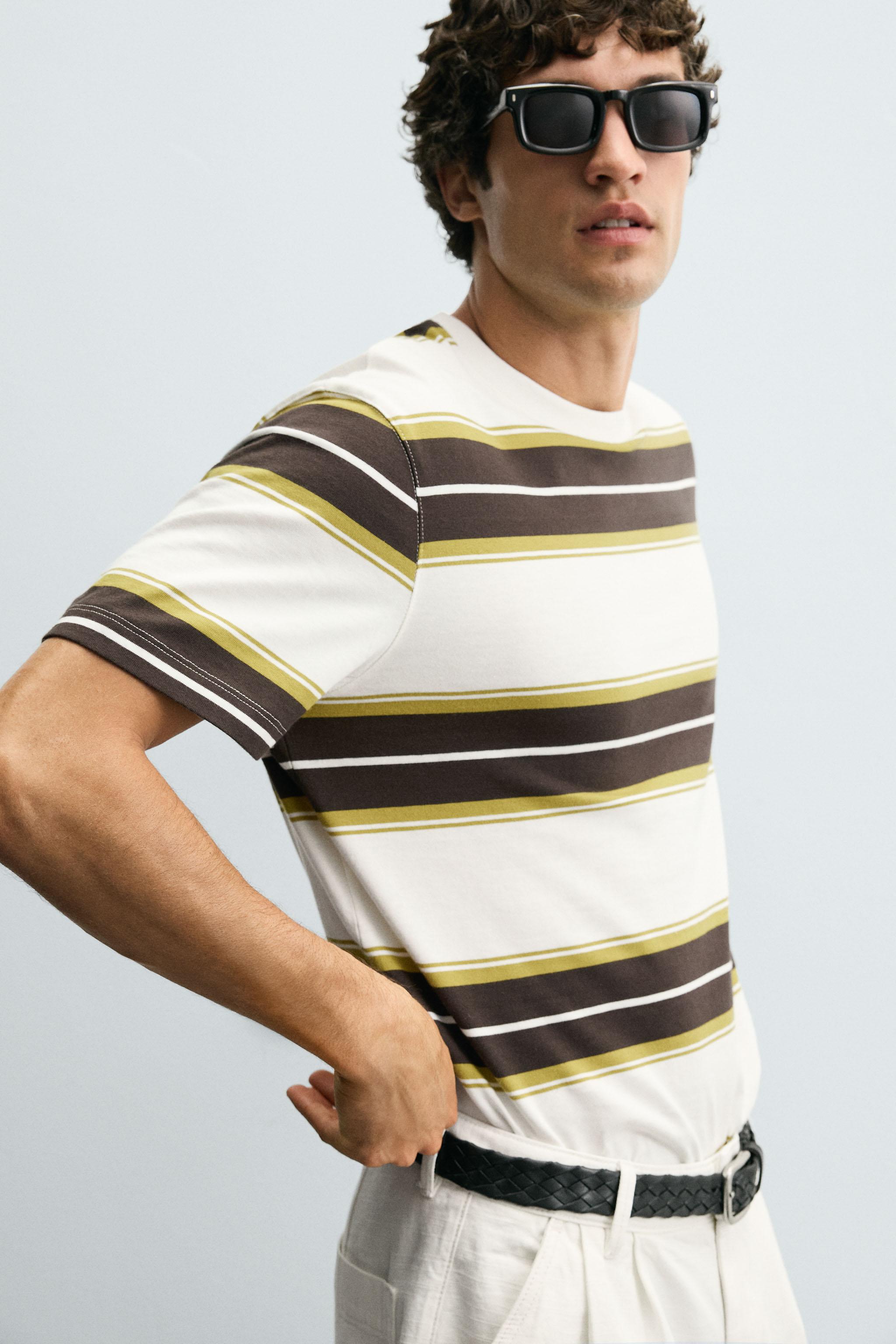 STRIPED JACQUARD T-SHIRT