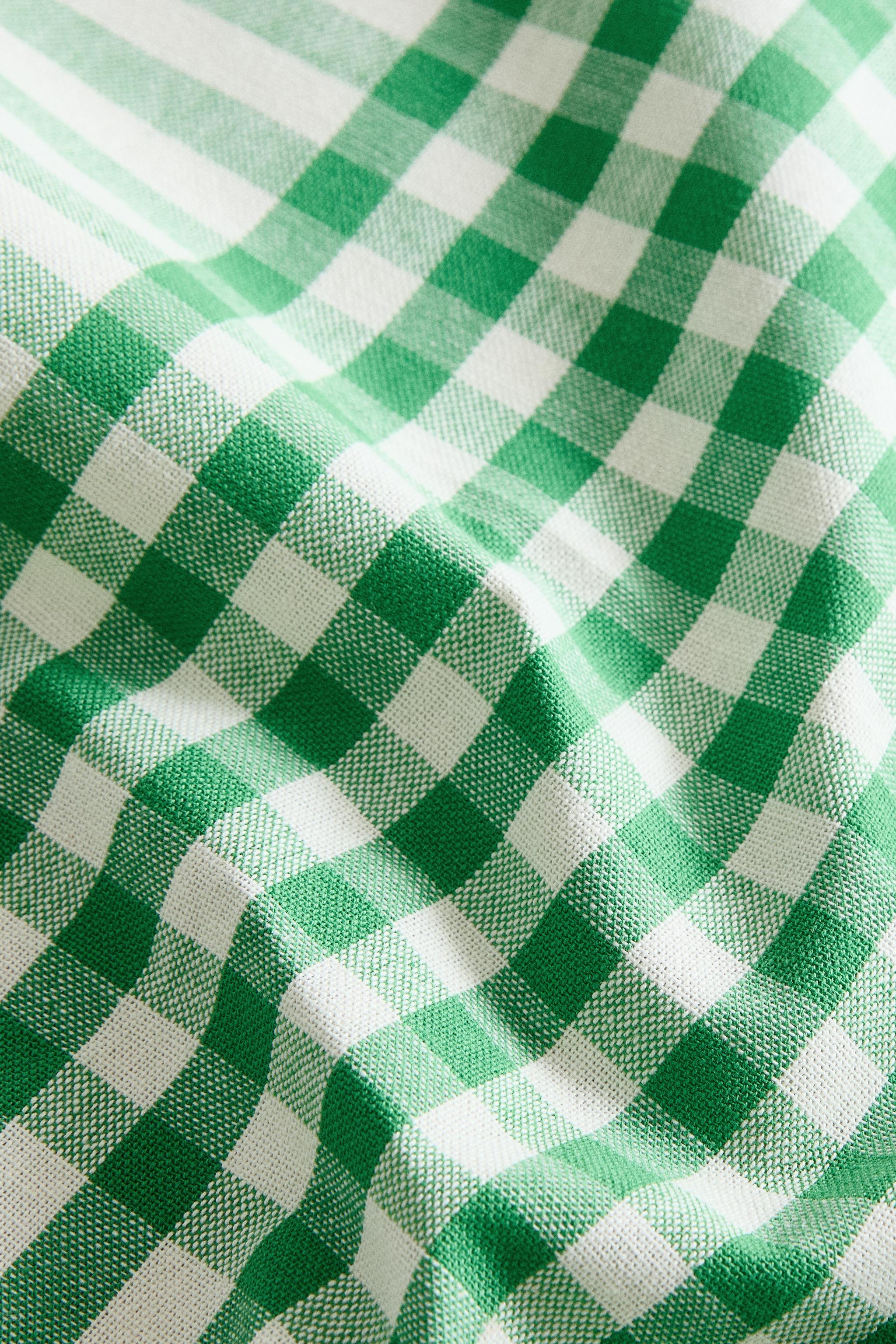 DYED COTTON CHECK TABLECLOTH