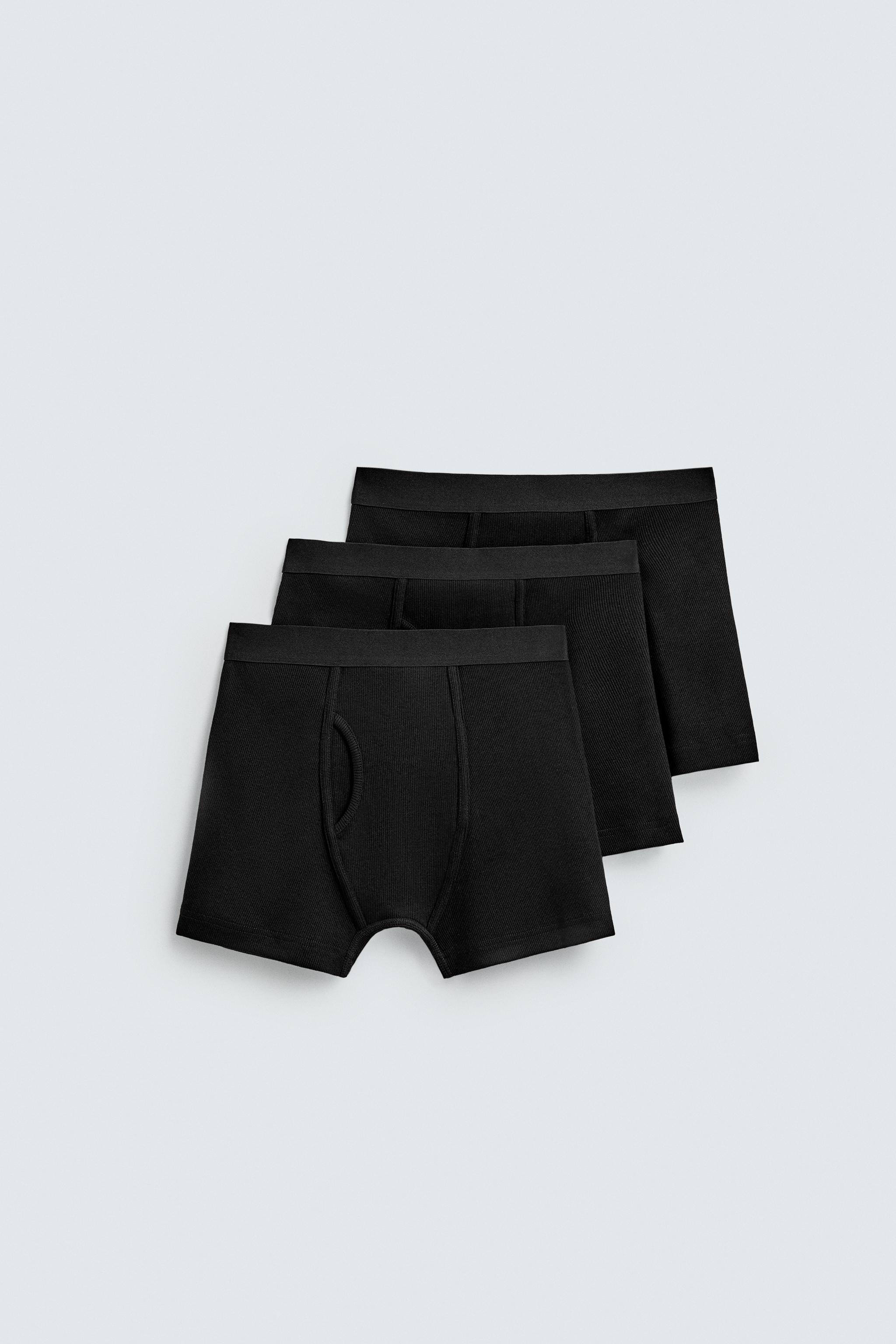 RIB BOXER BRIEFS THREE-PACK