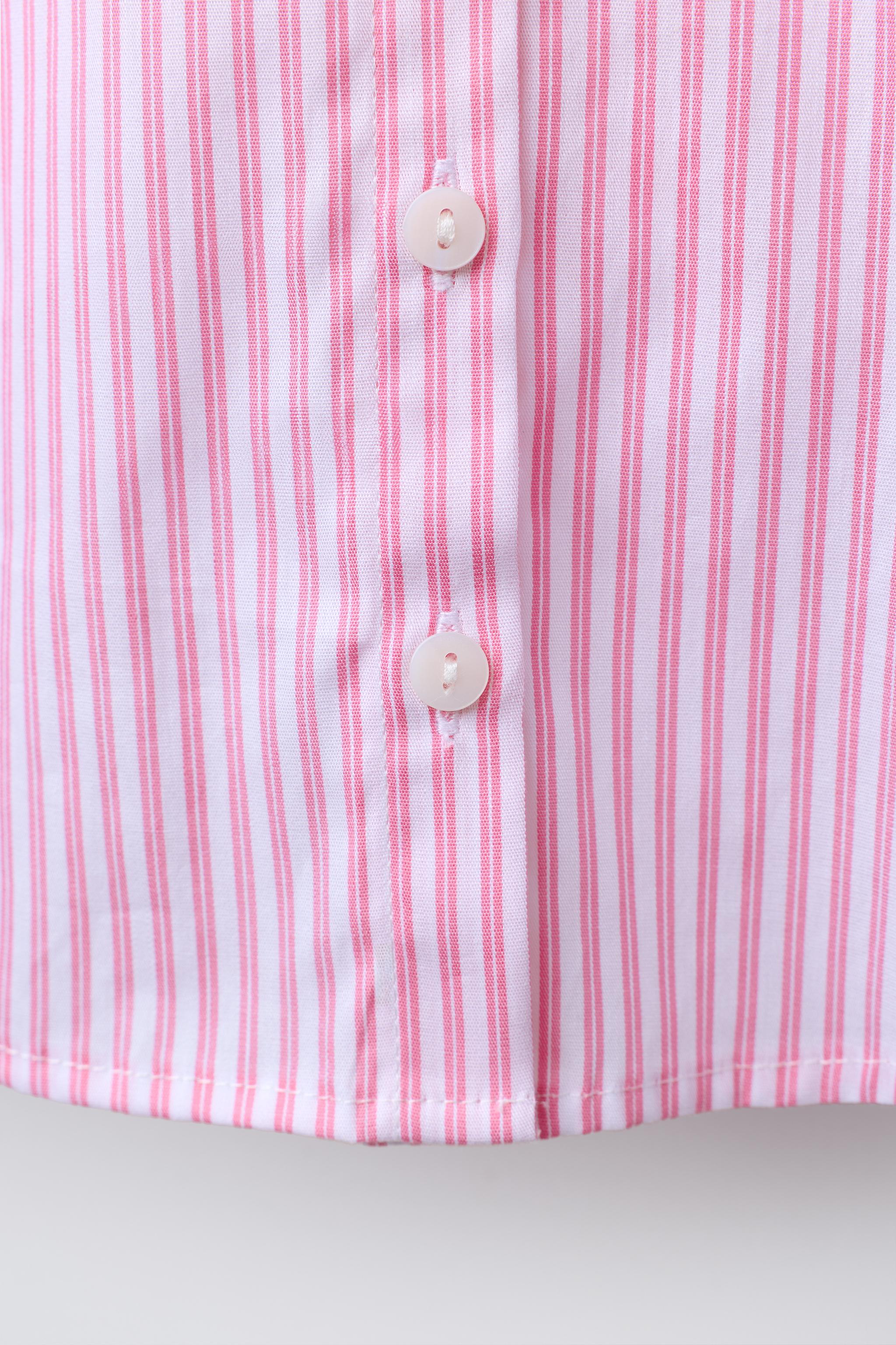 STRIPED DOUBLE COLLAR SHIRT