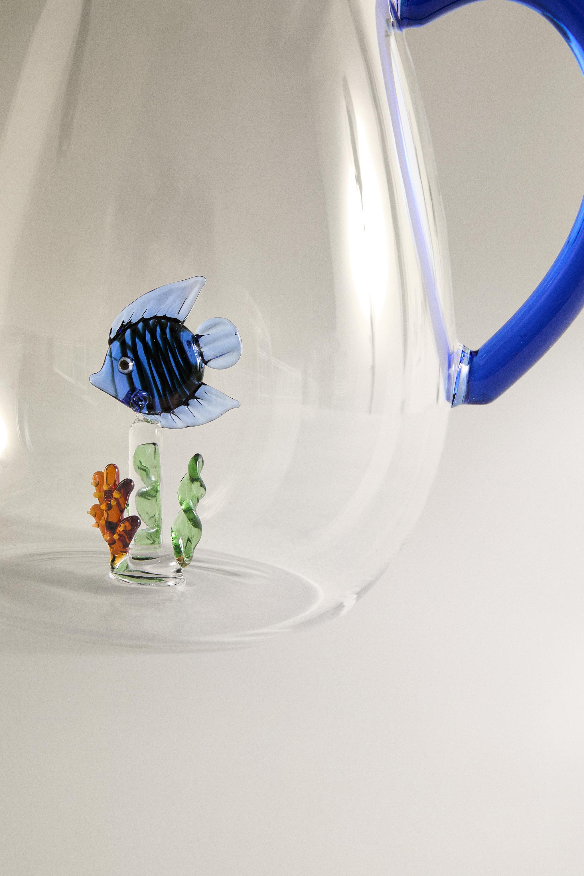 BOROSILICATE GLASS FISH PITCHER