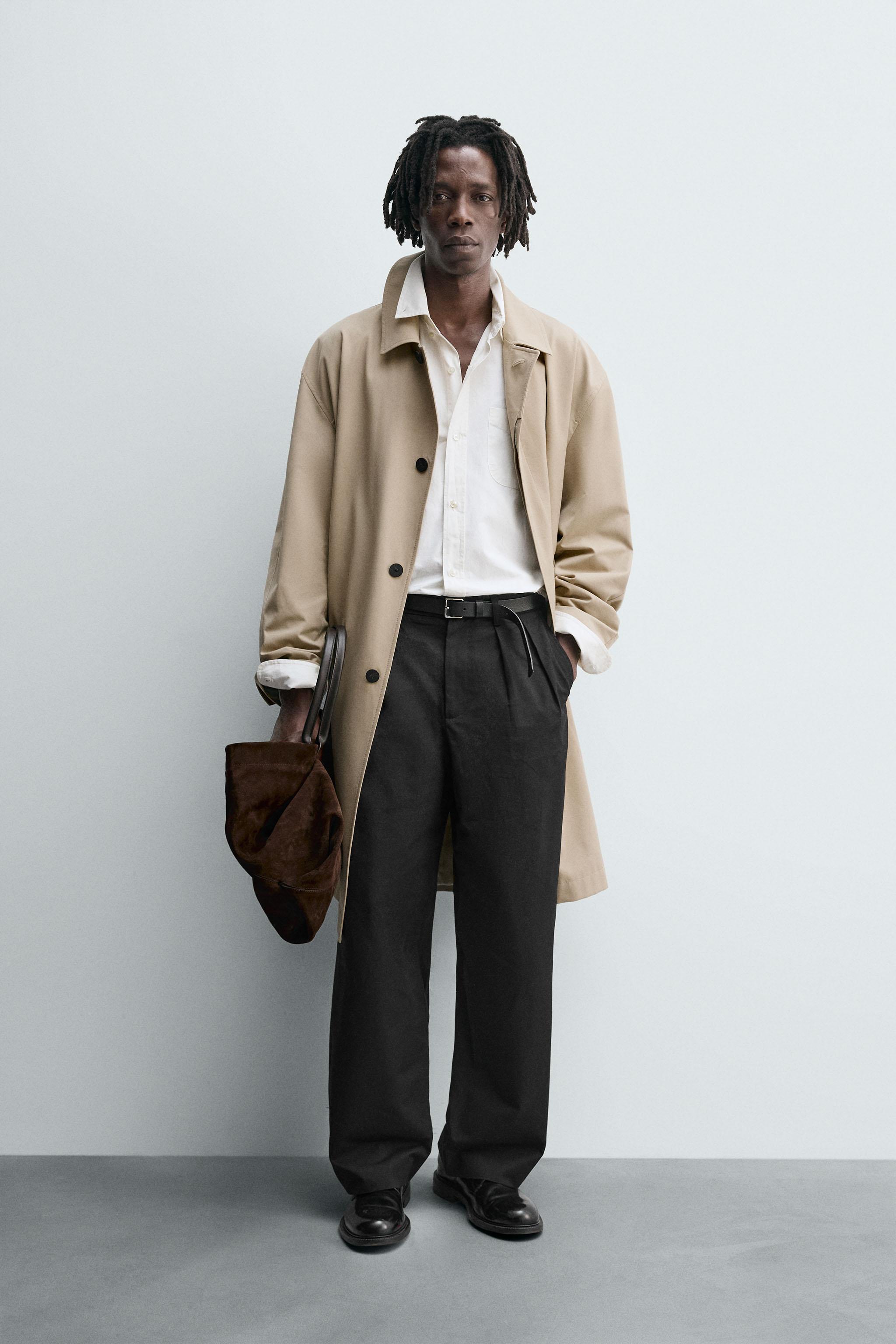 PLEATED WIDE FIT PANTS