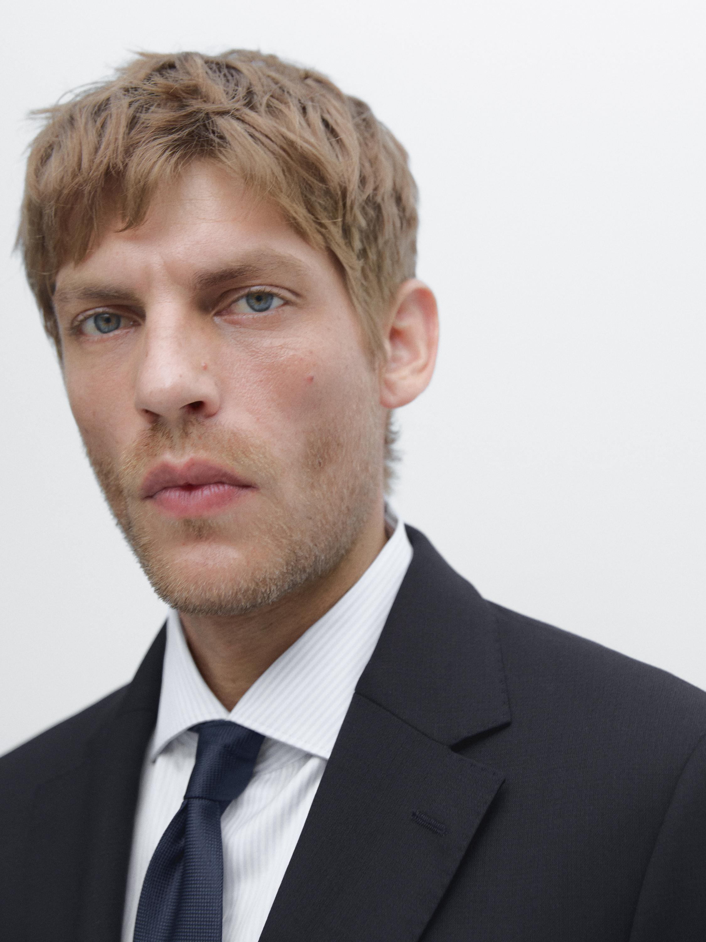 Wool blend suit blazer