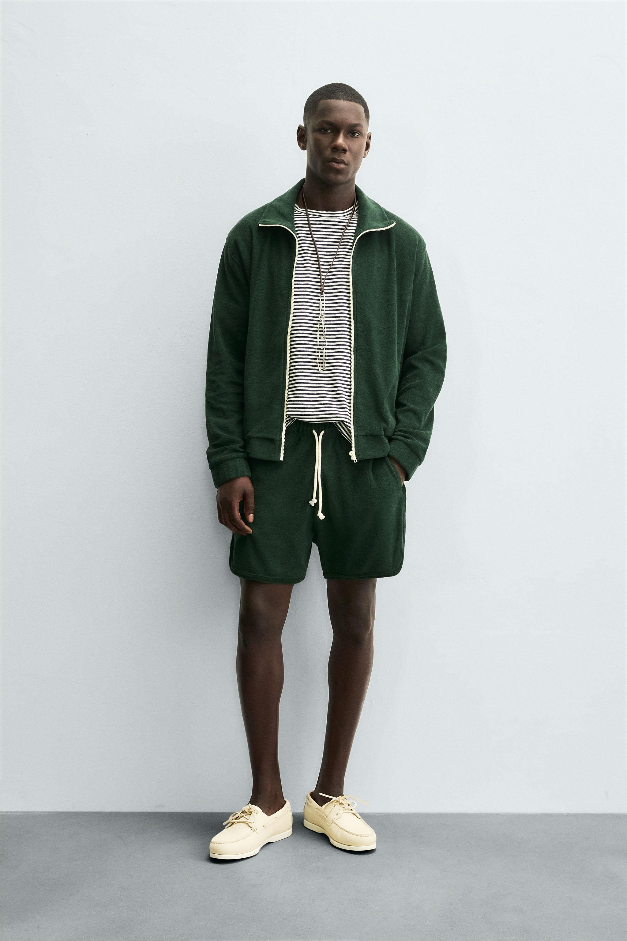 TOWEL ZIP-UP SWEATSHIRT