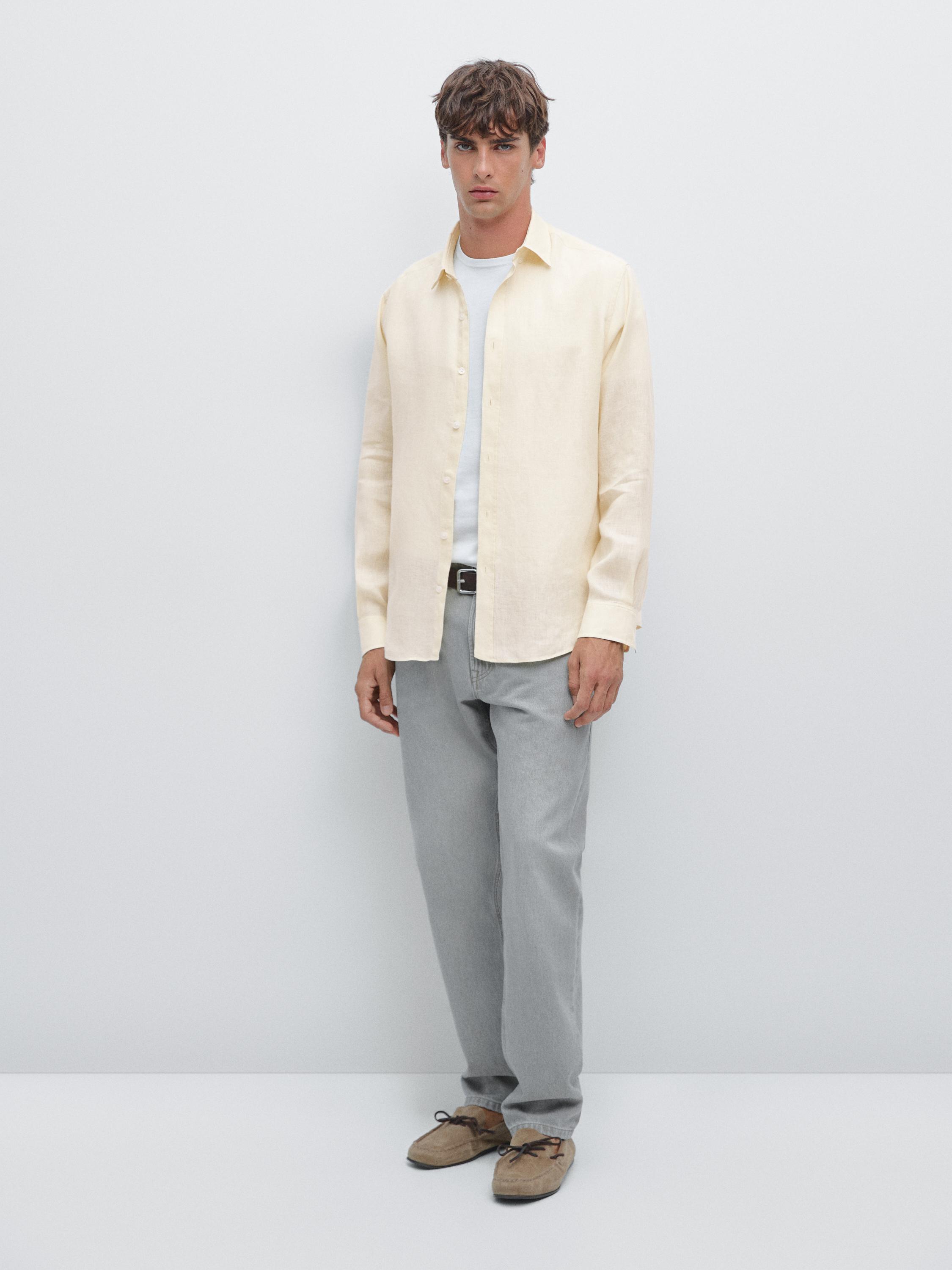 100% linen regular fit shirt