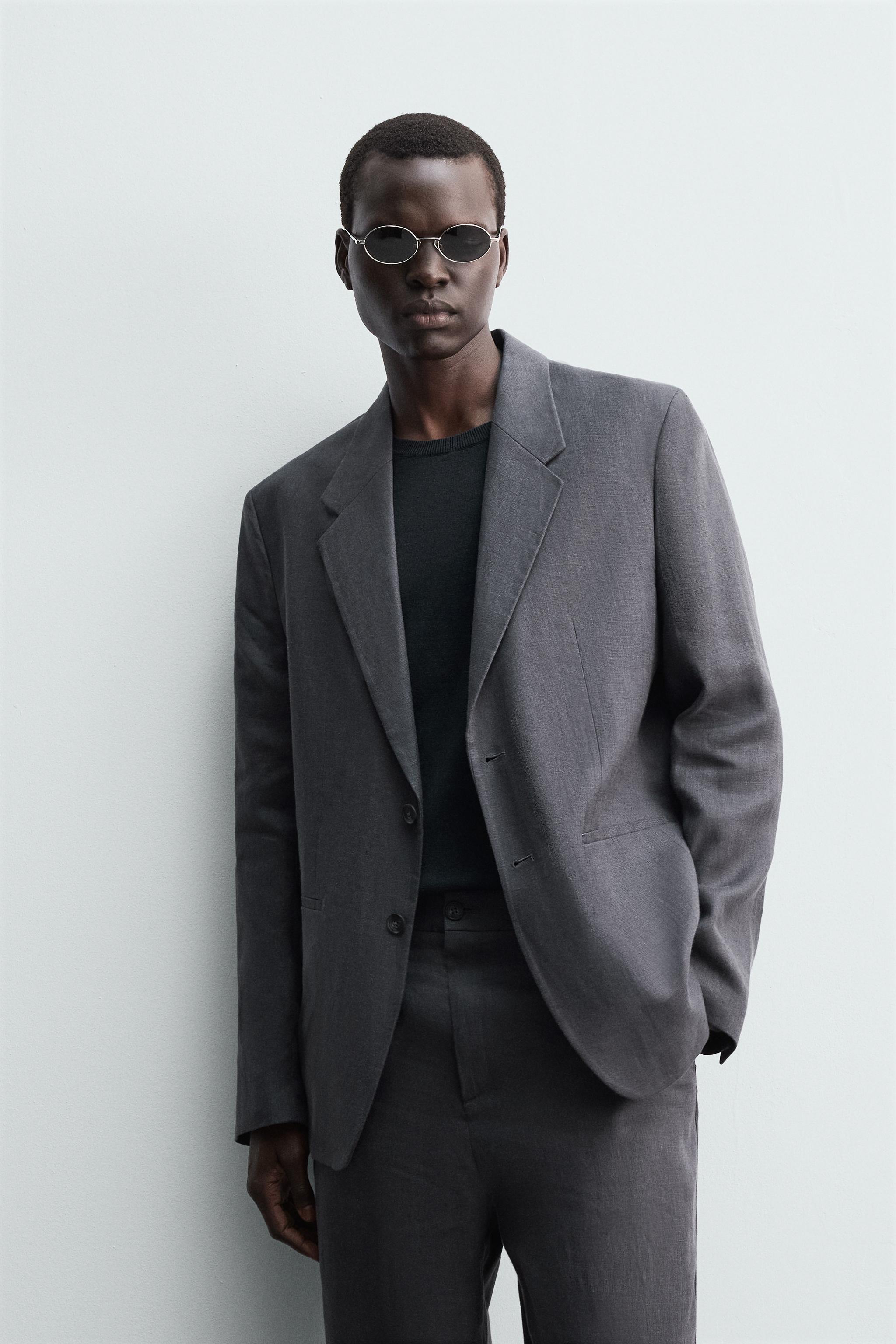 100% LINEN SUIT BLAZER