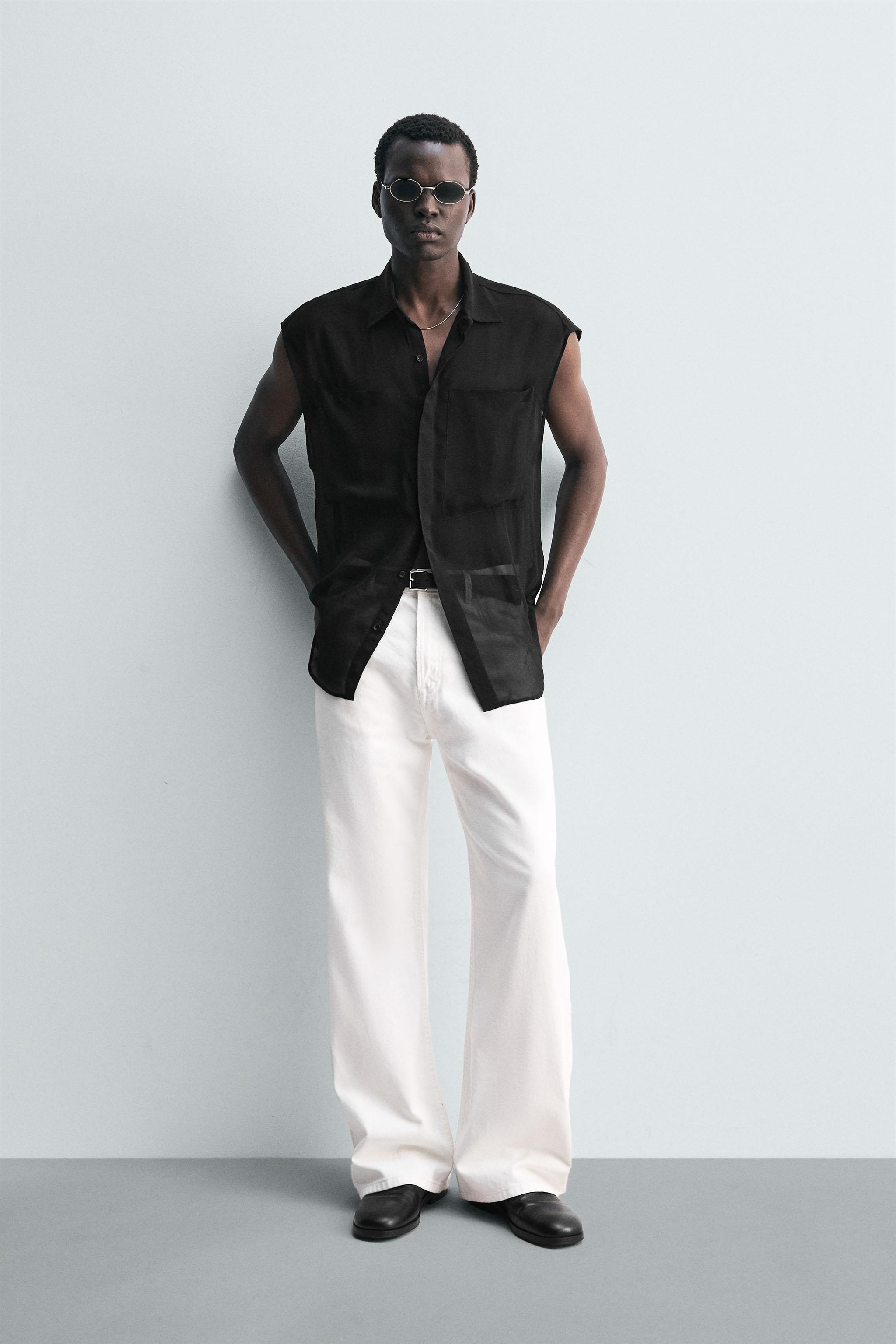 SEMI-SHEER POCKET SHIRT