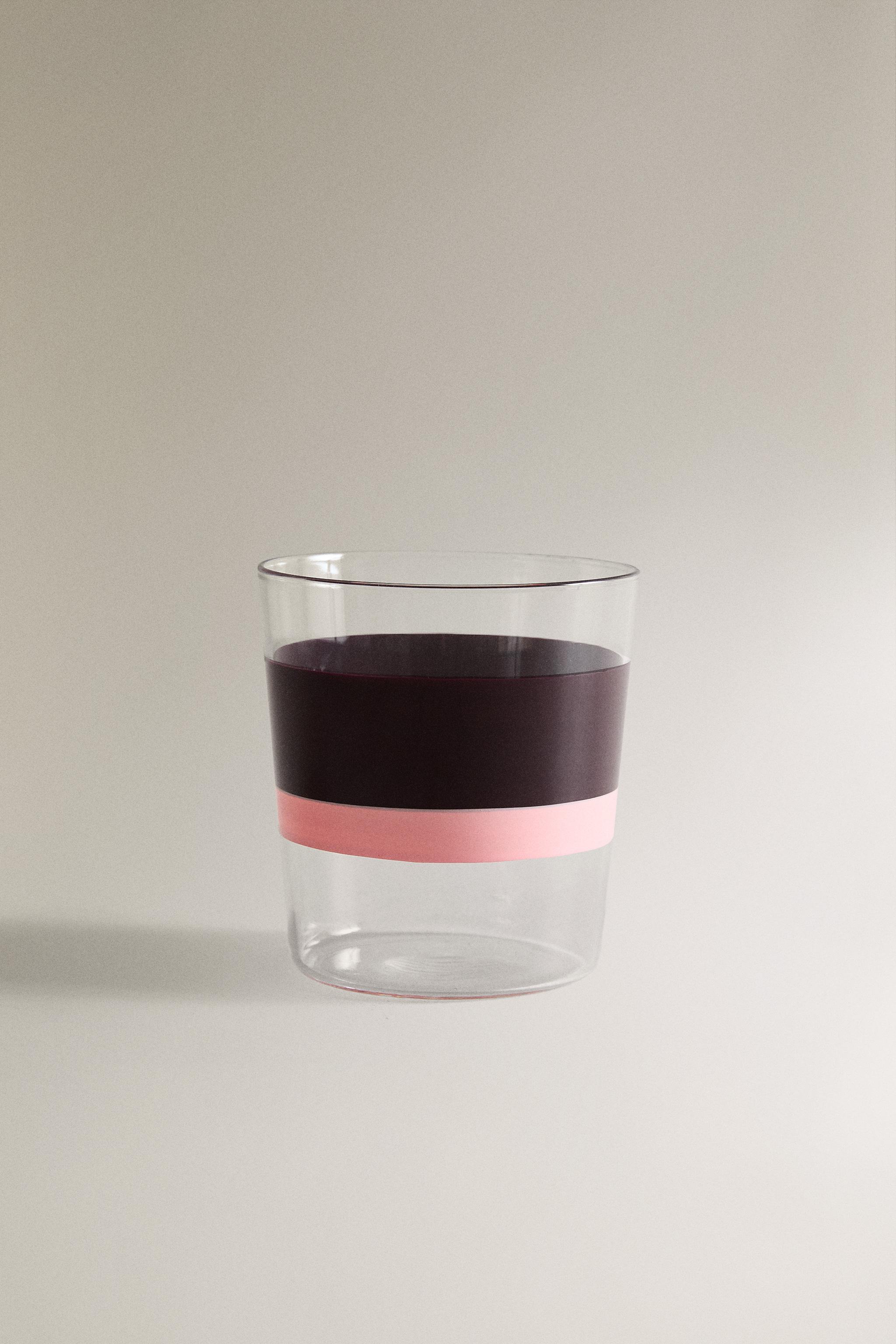 BOROSILICATE GLASS TUMBLER WITH STRIPES X COLLAGERIE
