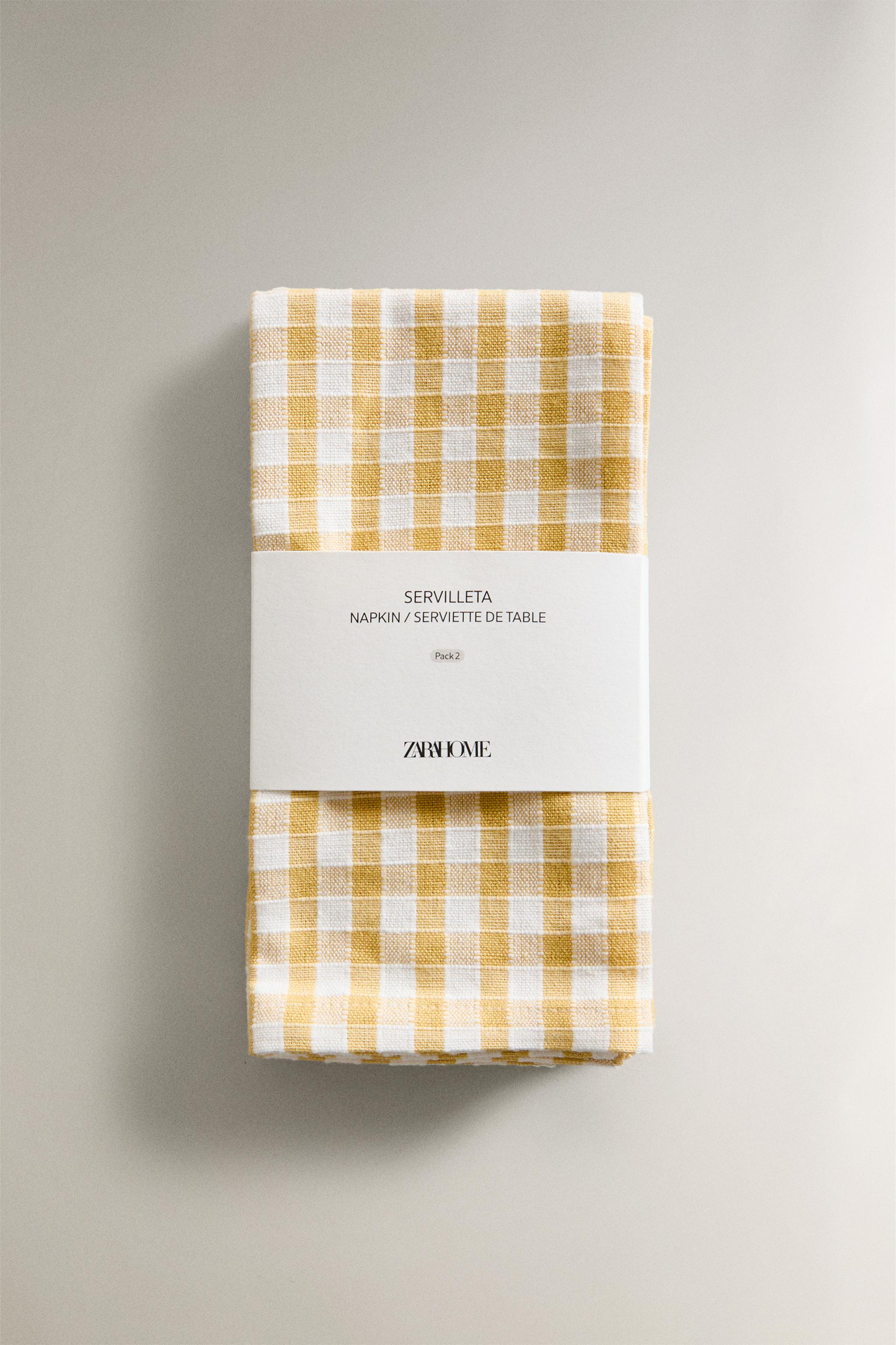 SET OF GINGHAM COTTON NAPKINS (SET OF 2)