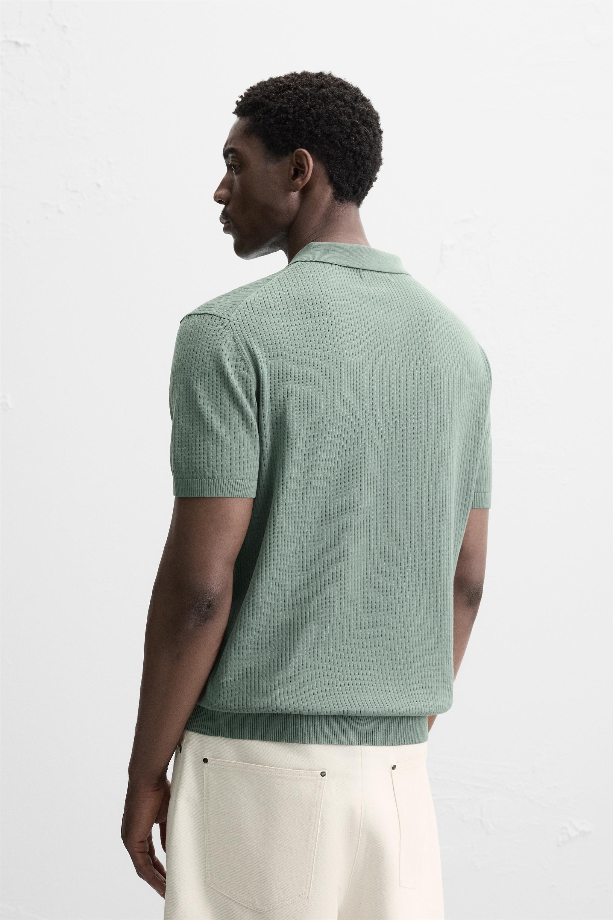RIB KNIT POLO SHIRT