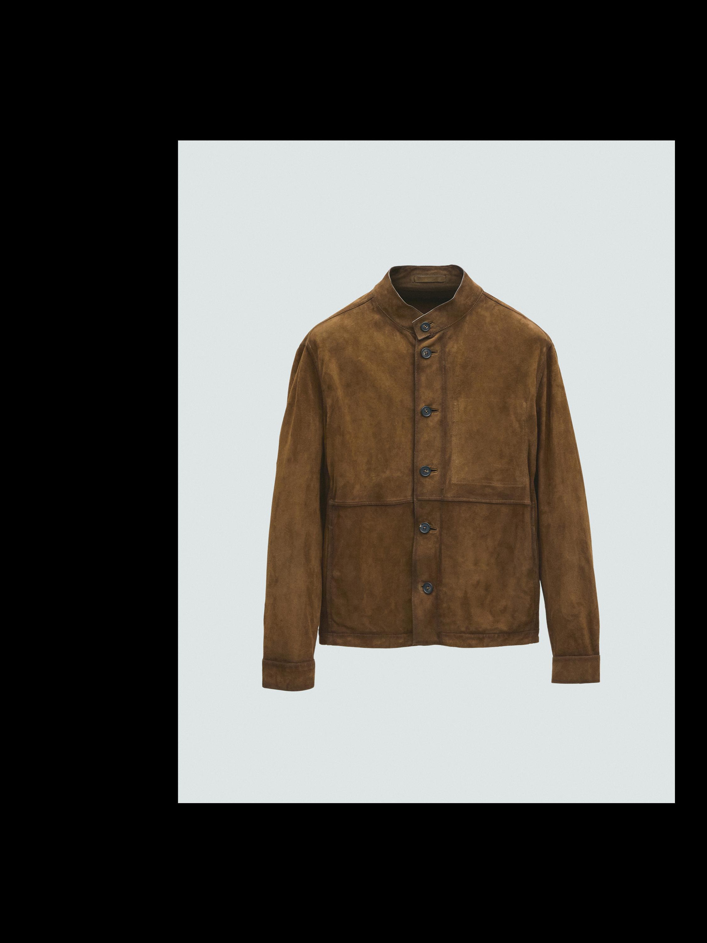 Suede leather jacket