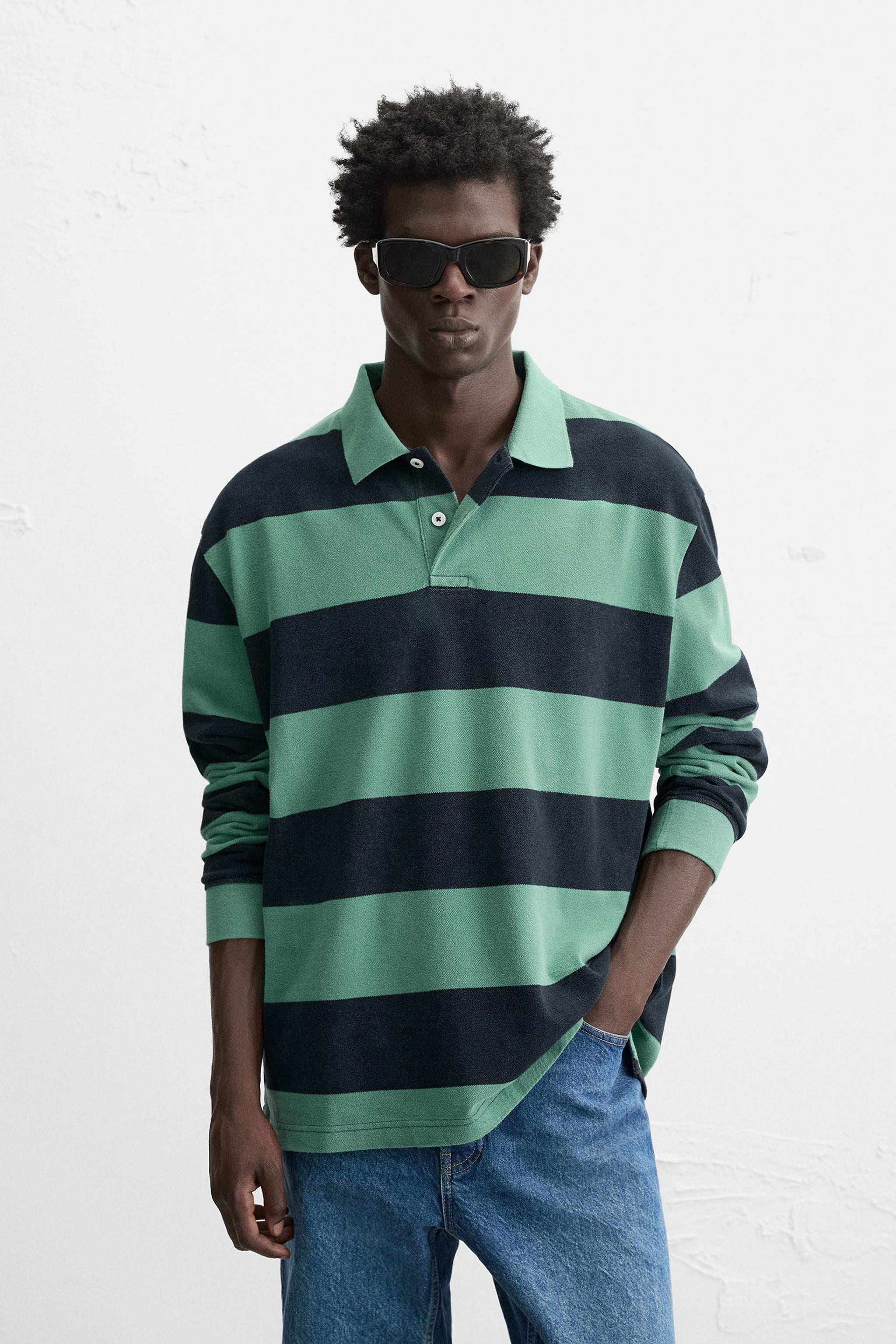 STRIPED WASHED POLO SHIRT