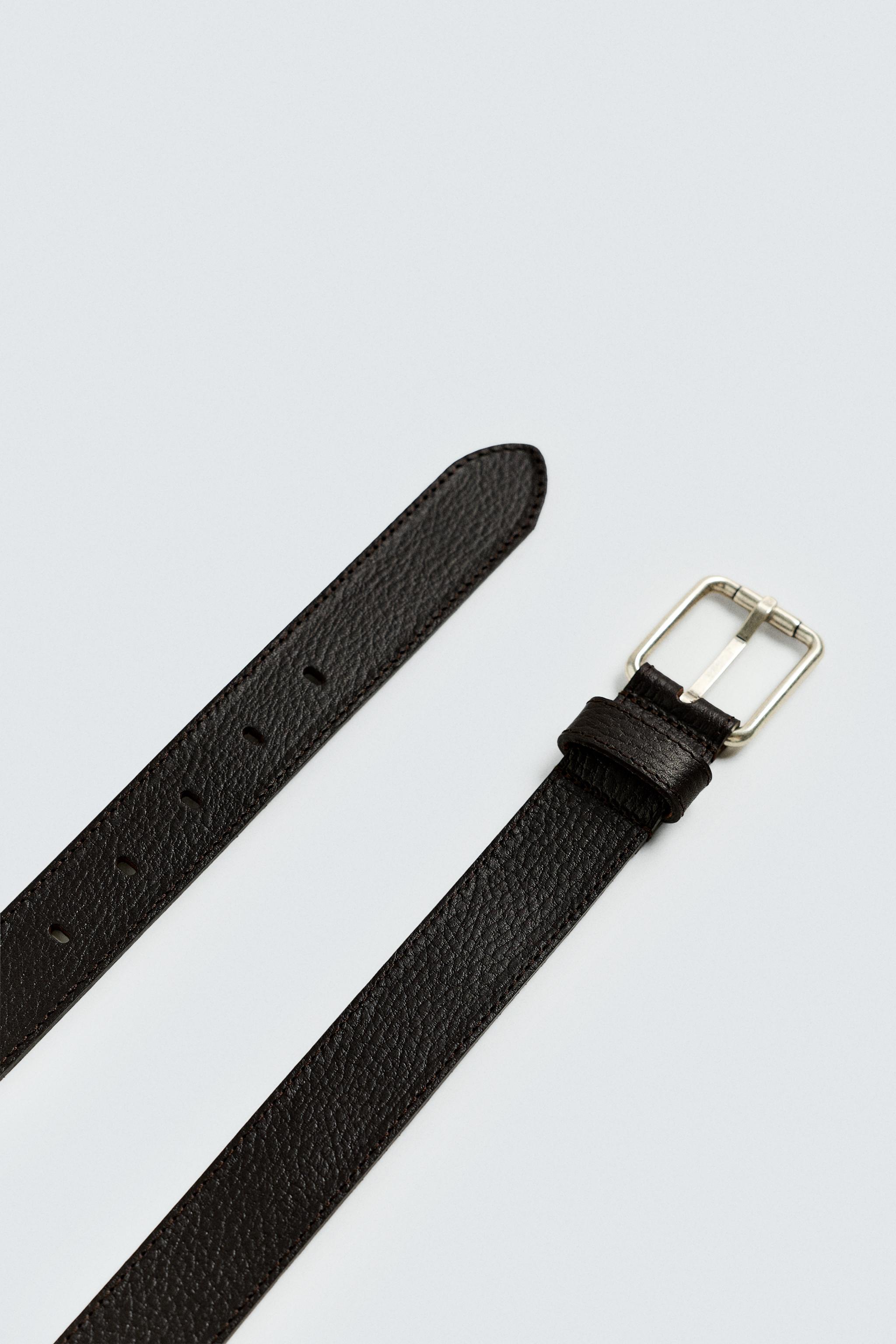 TOPSTITCH LEATHER BELT