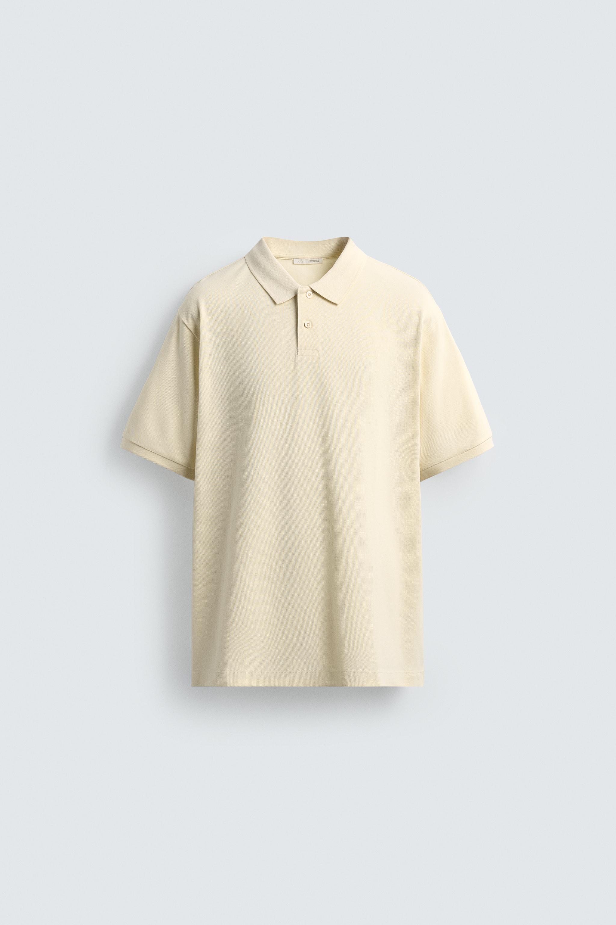 WASHED PIQUÉ TEXTURED POLO SHIRT