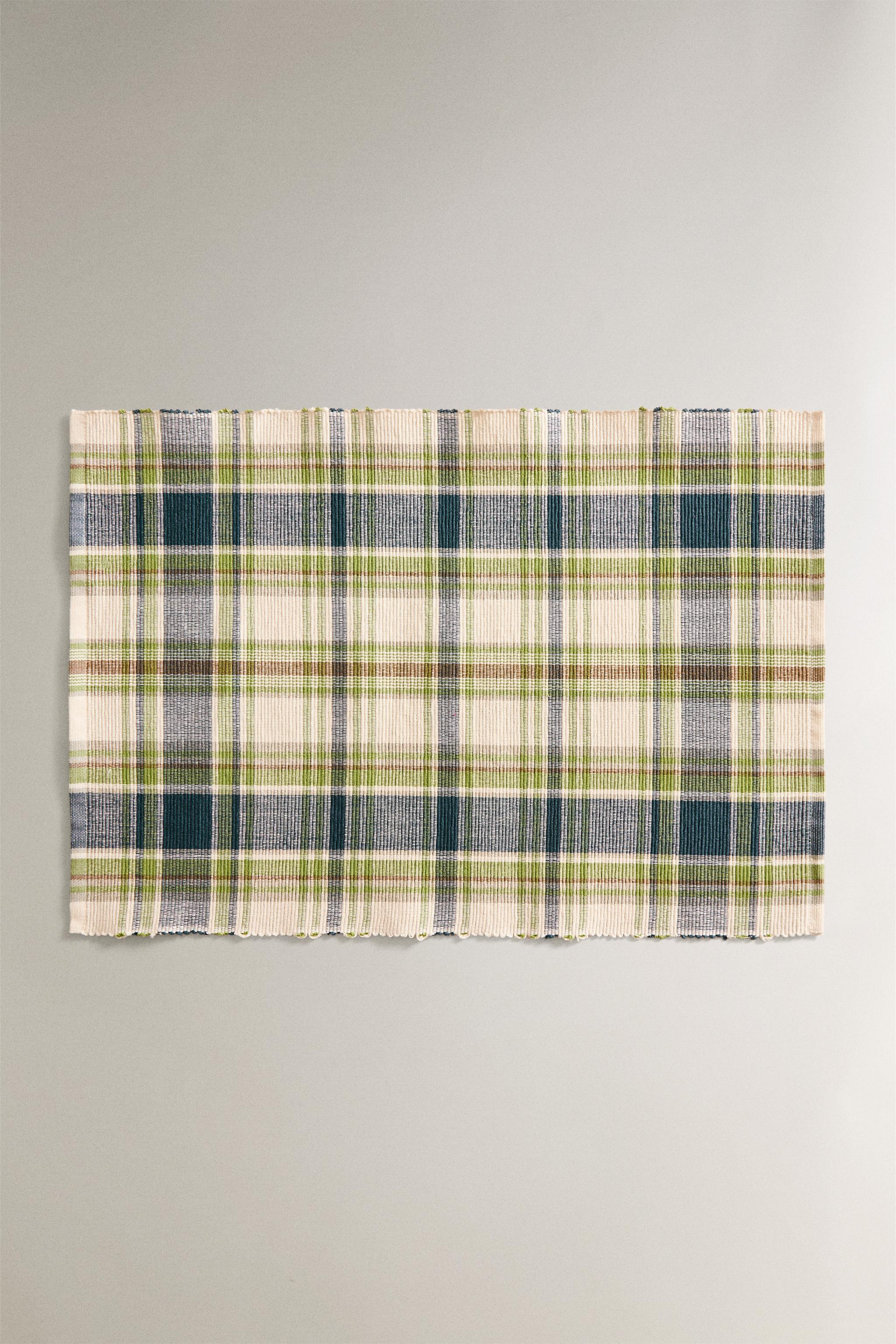 SET OF CHECK COTTON PLACEMATS (SET OF 2)