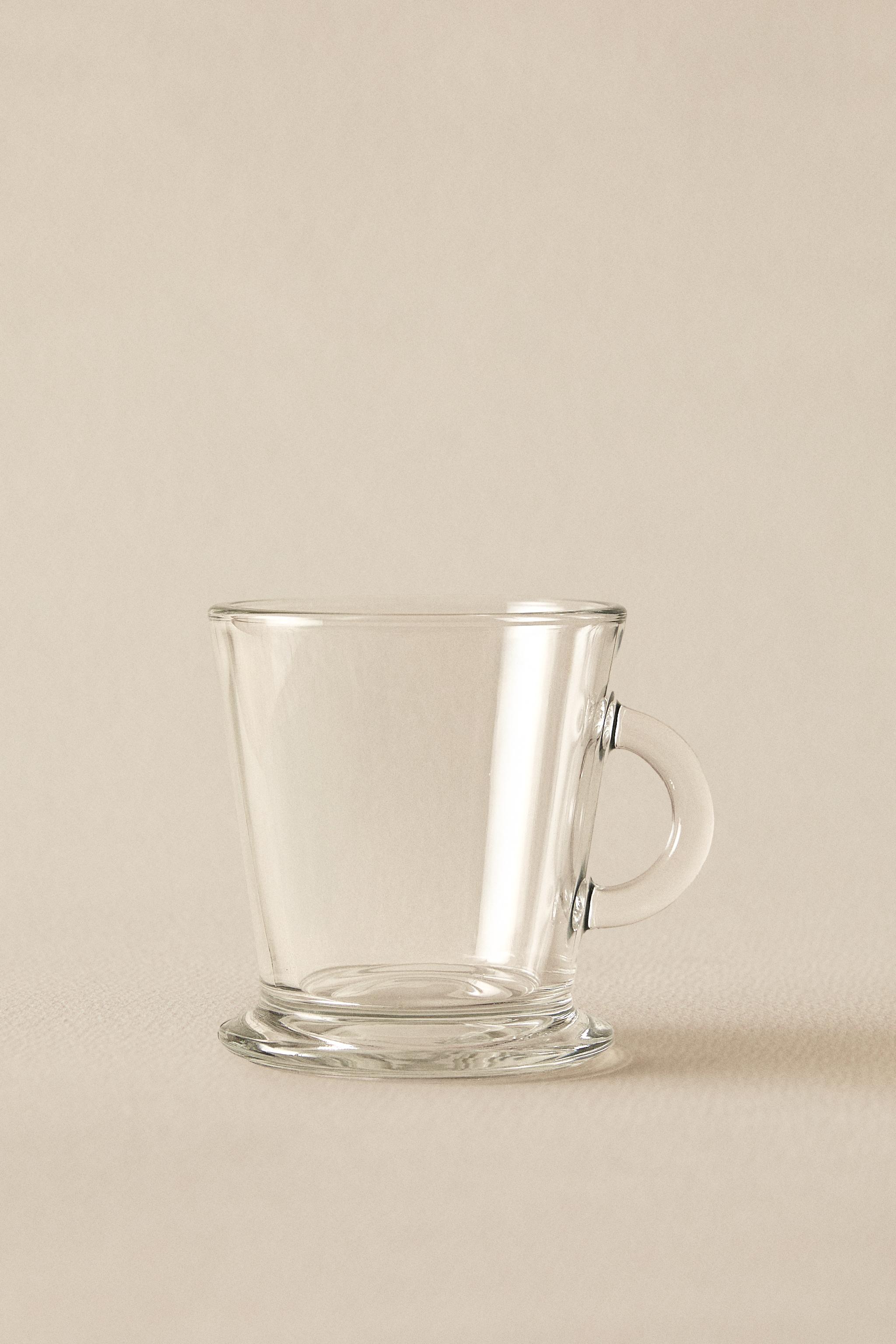 TRANSPARENT GLASS CAPPUCCINO CUP
