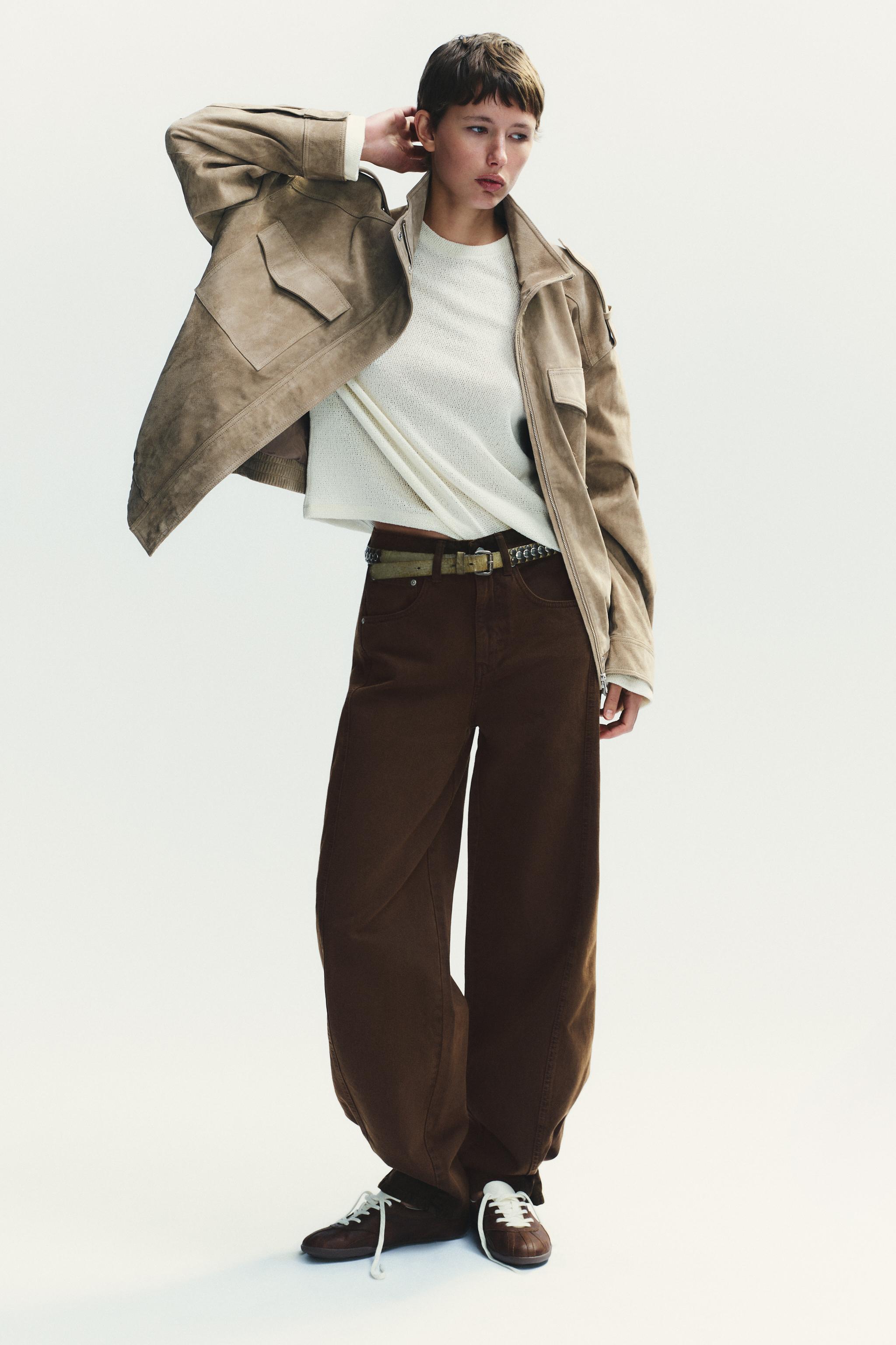 TRF MID-RISE BAGGY BALLOON JEANS