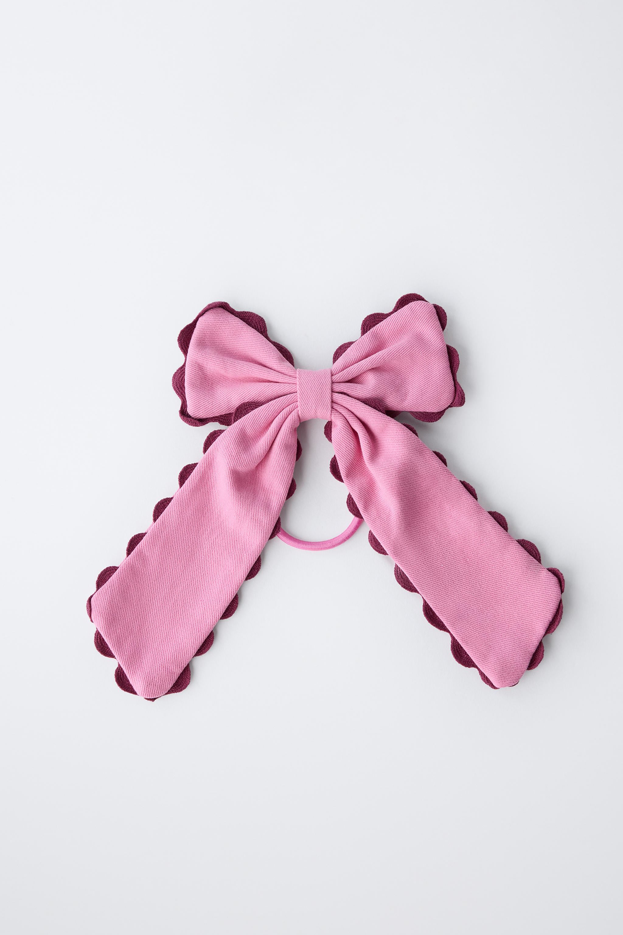 RUFFLE BOW BOBBY PIN HAIR TIE