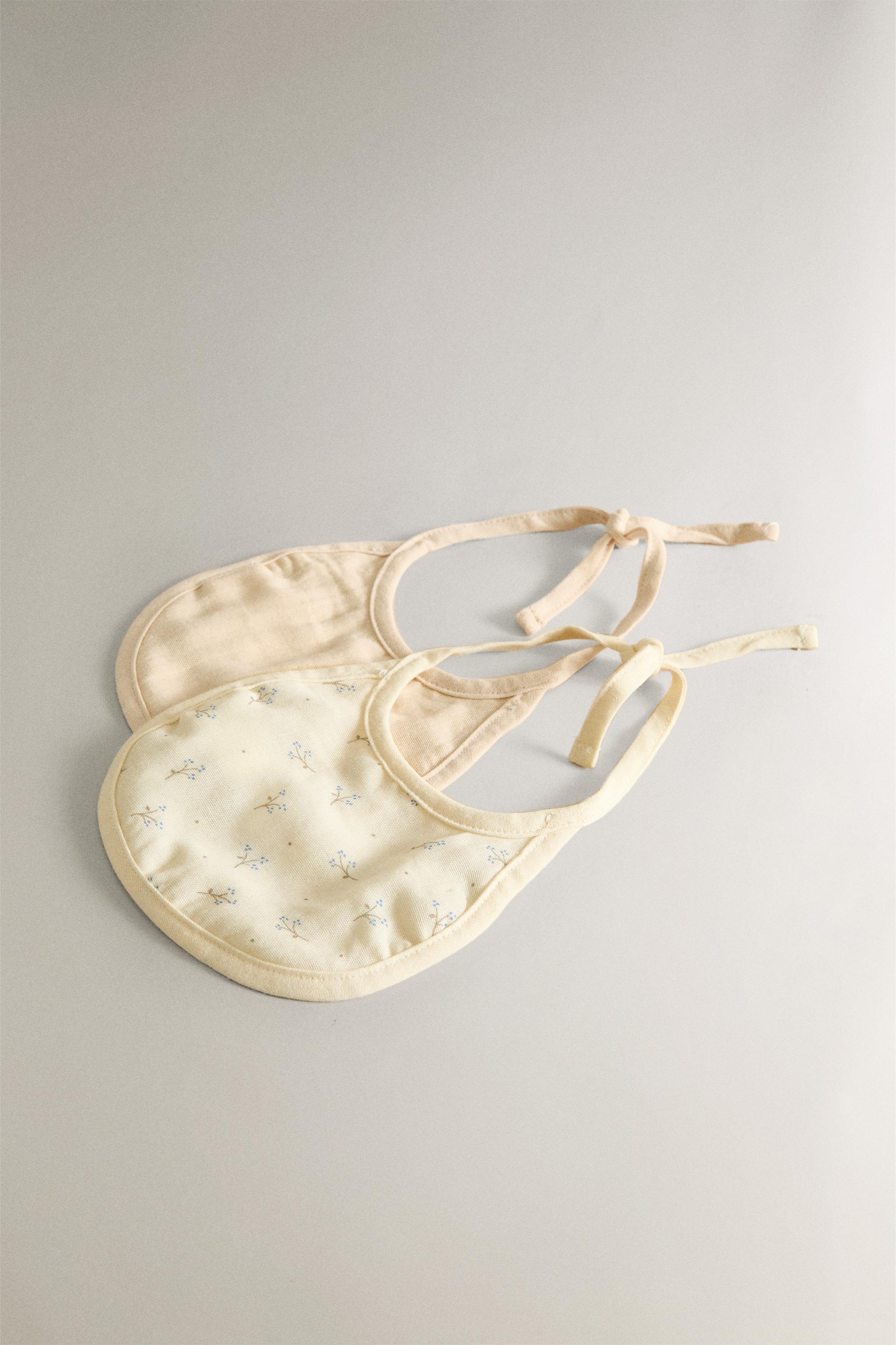 CHILDREN'S BIB WITH MINI FLOWERS (SET OF 2)