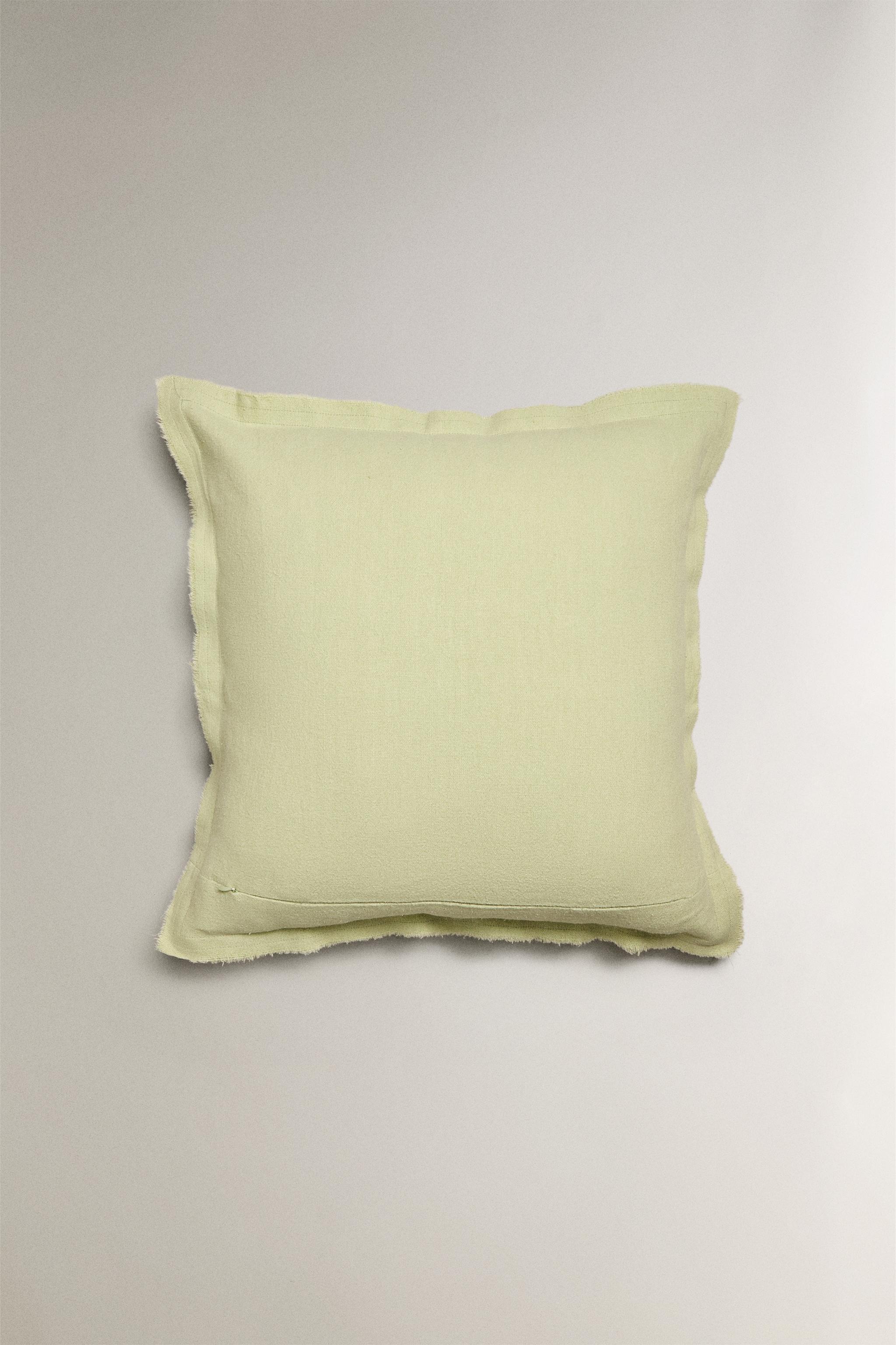 FRINGED THROW PILLOW COVER