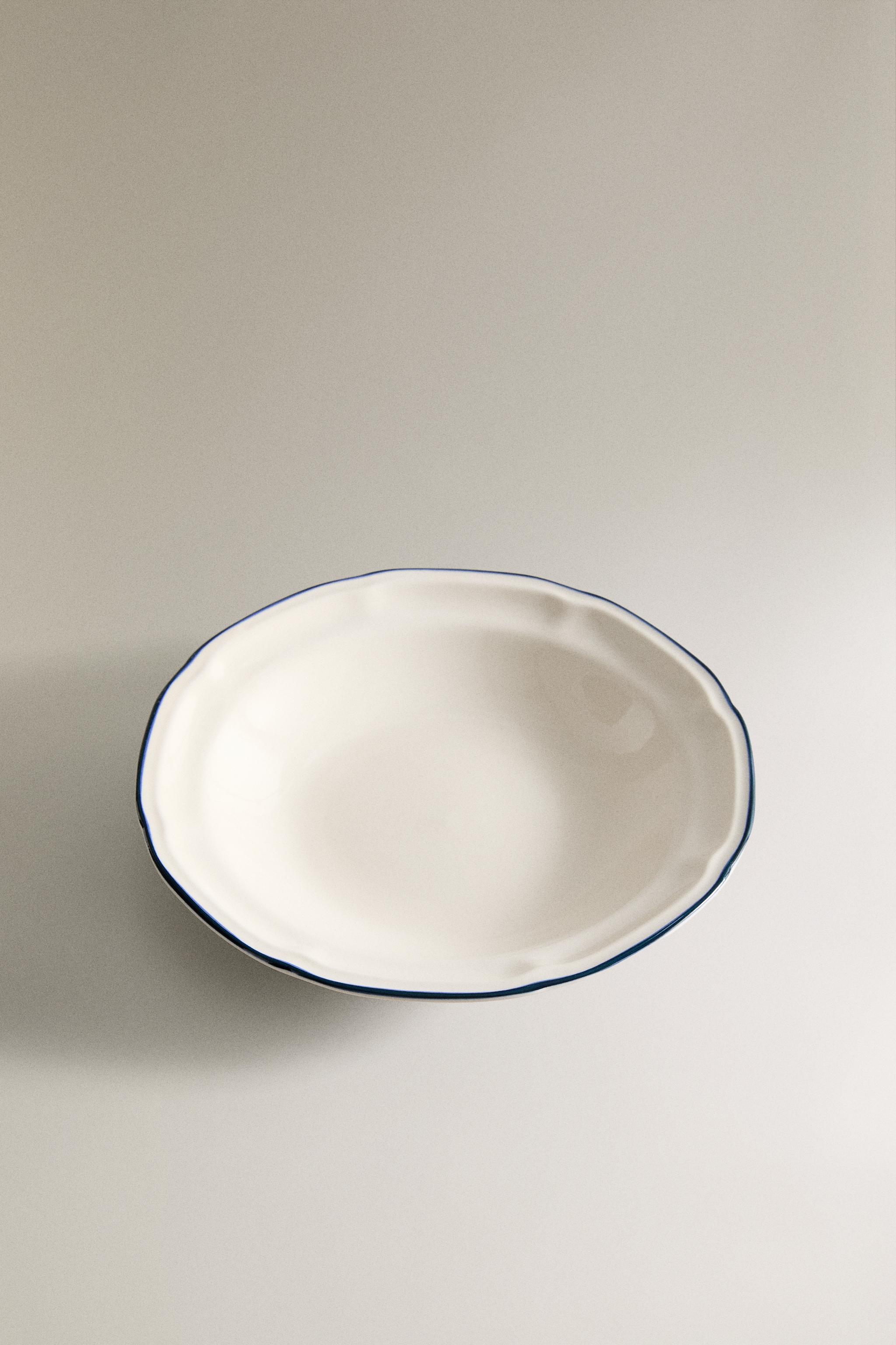 SOUP PLATE WITH CONTRAST RIM