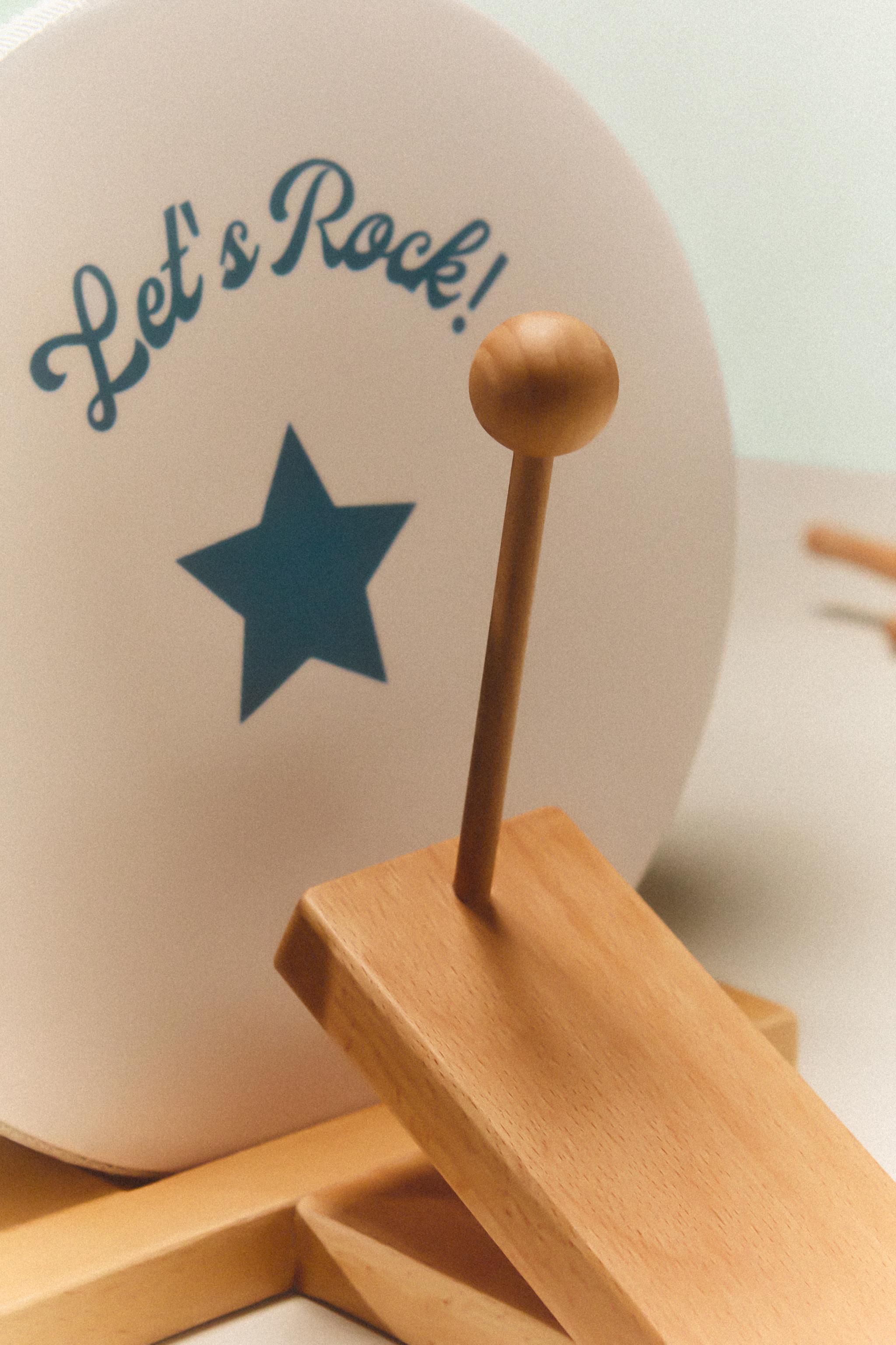 CHILDREN'S TOY WOODEN DRUM KIT