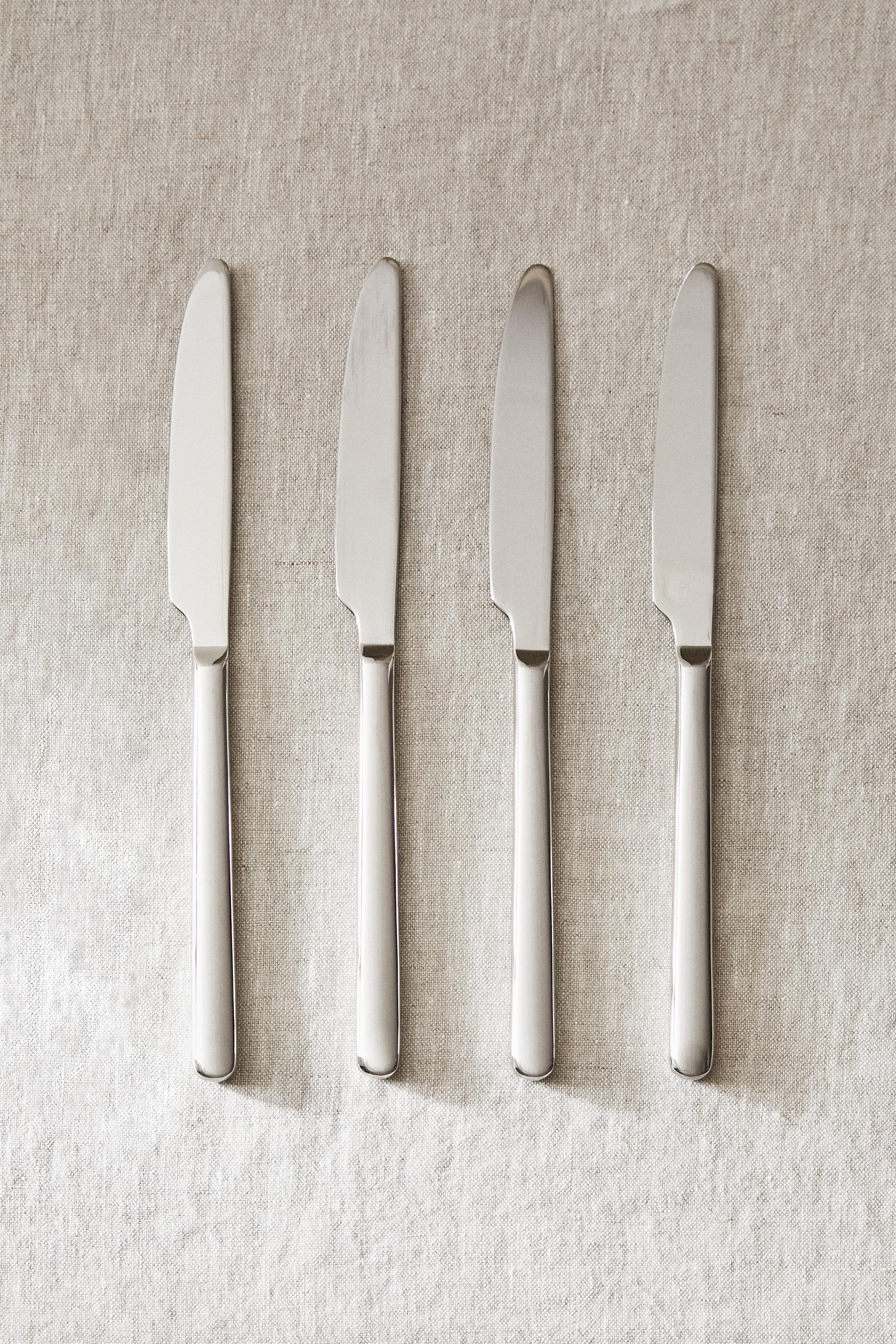 SET OF SHINY STEEL KNIVES (SET OF 4)